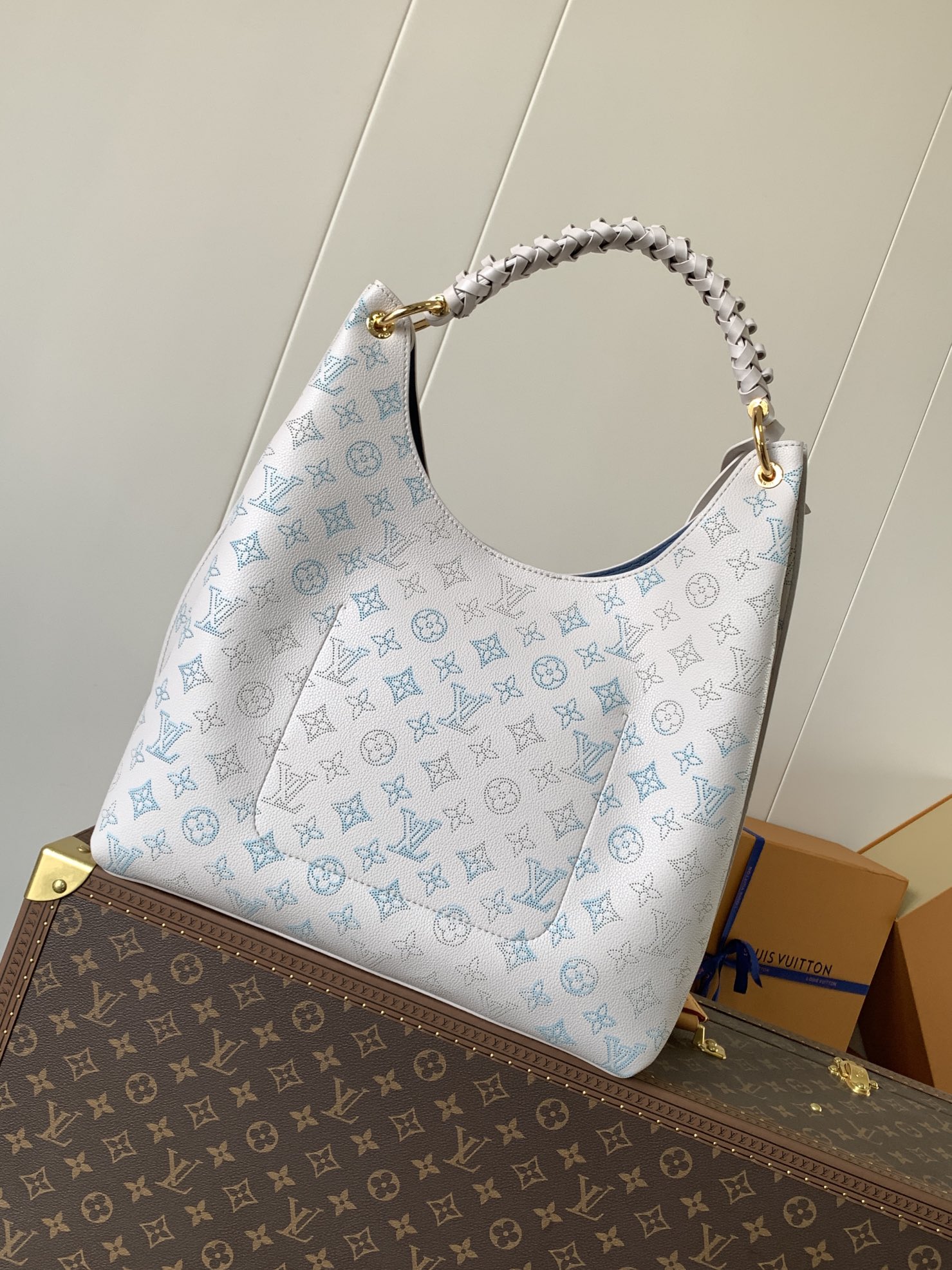 [TOP] Louis Vuitton LV Sac Carmel Bag 40x17x35cm - Light Blue