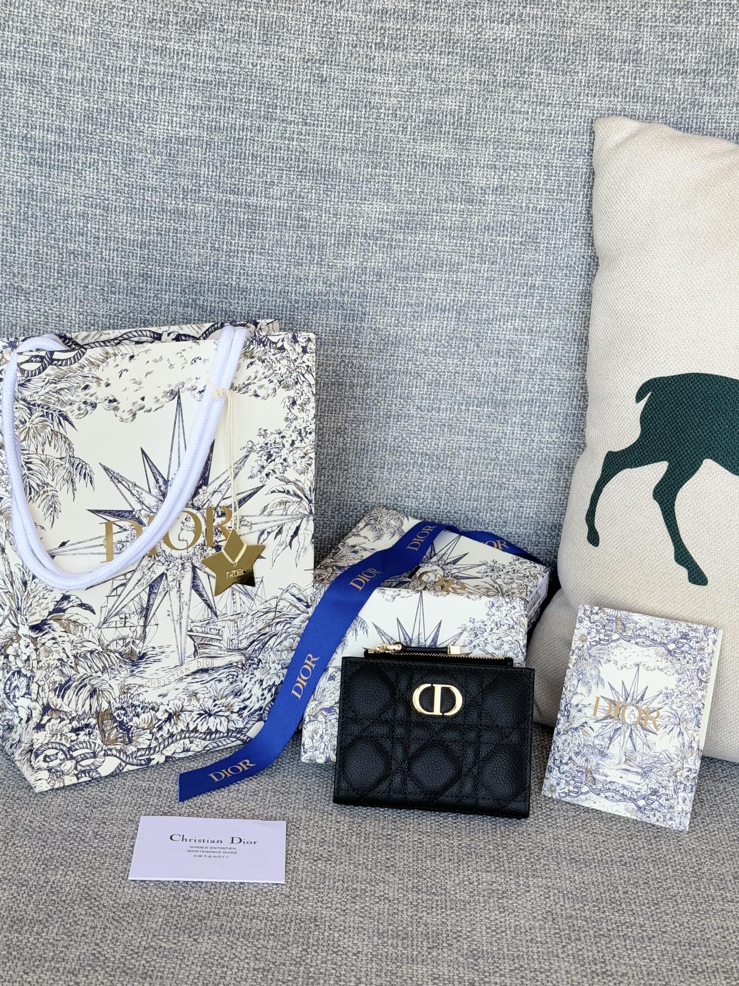 [TOP] Christian Dior Caro Dahlia Wallet 11.5x9x2cm - 10 Colour