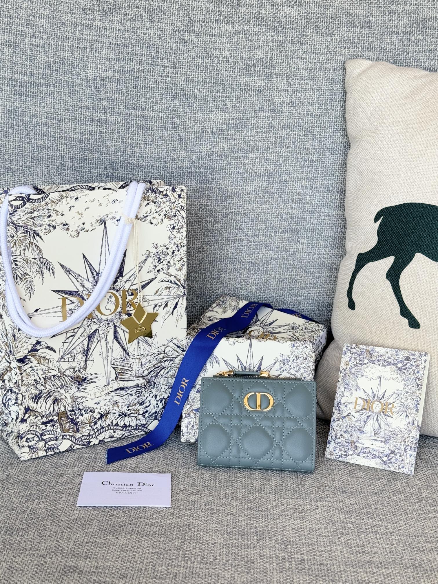 [TOP] Christian Dior Caro Dahlia Wallet 11.5x9x2cm - 10 Colour