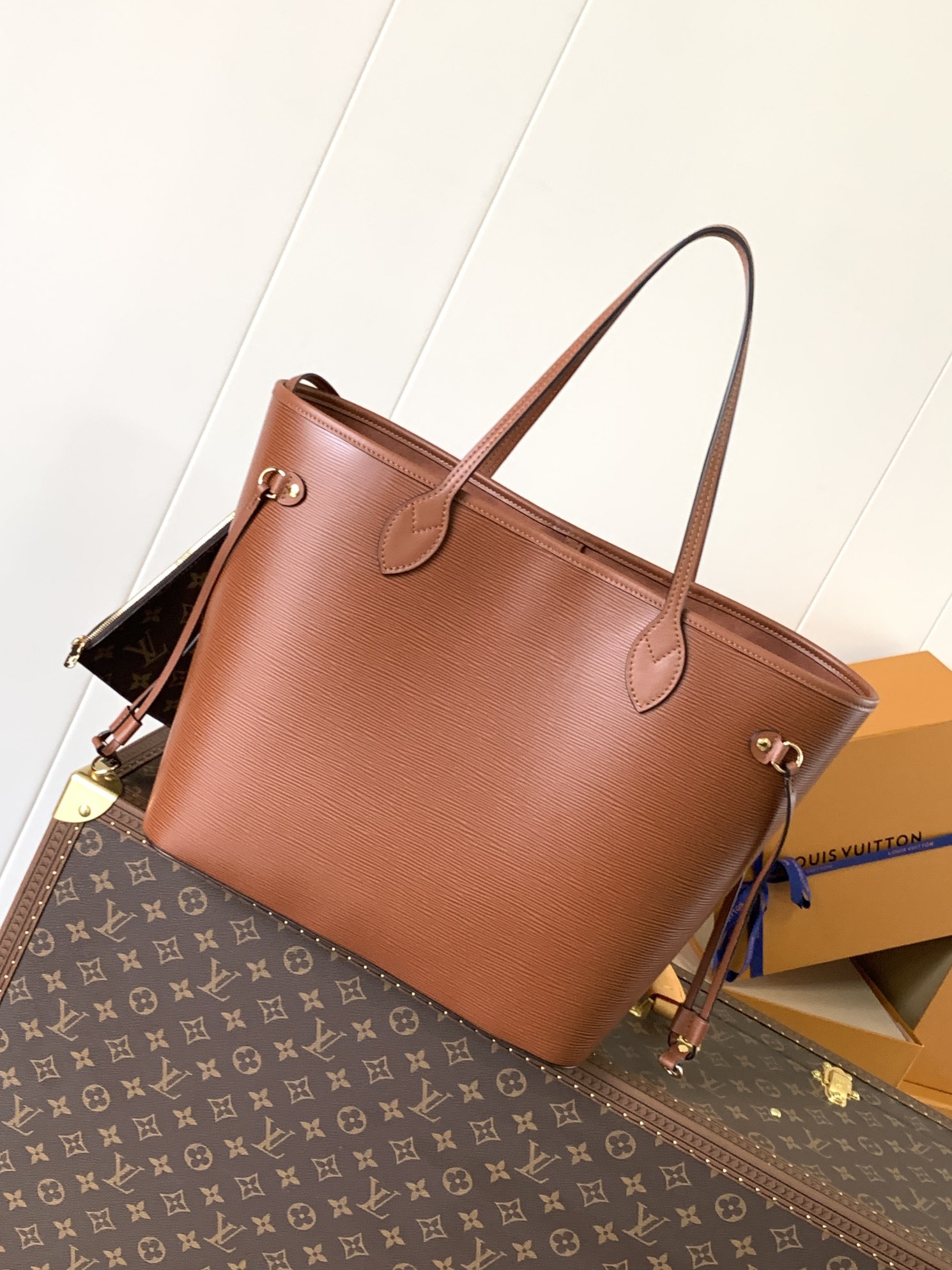 [TOP] Louis Vuitton LV Neverfull Full leather Bag 32x29x19cm - 4 colors