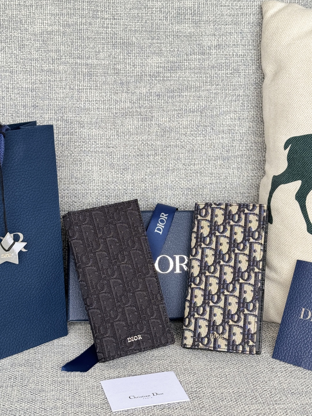 [TOP] Christian Dior Oblique Wallet 9x18.8x2CM-2 Colors