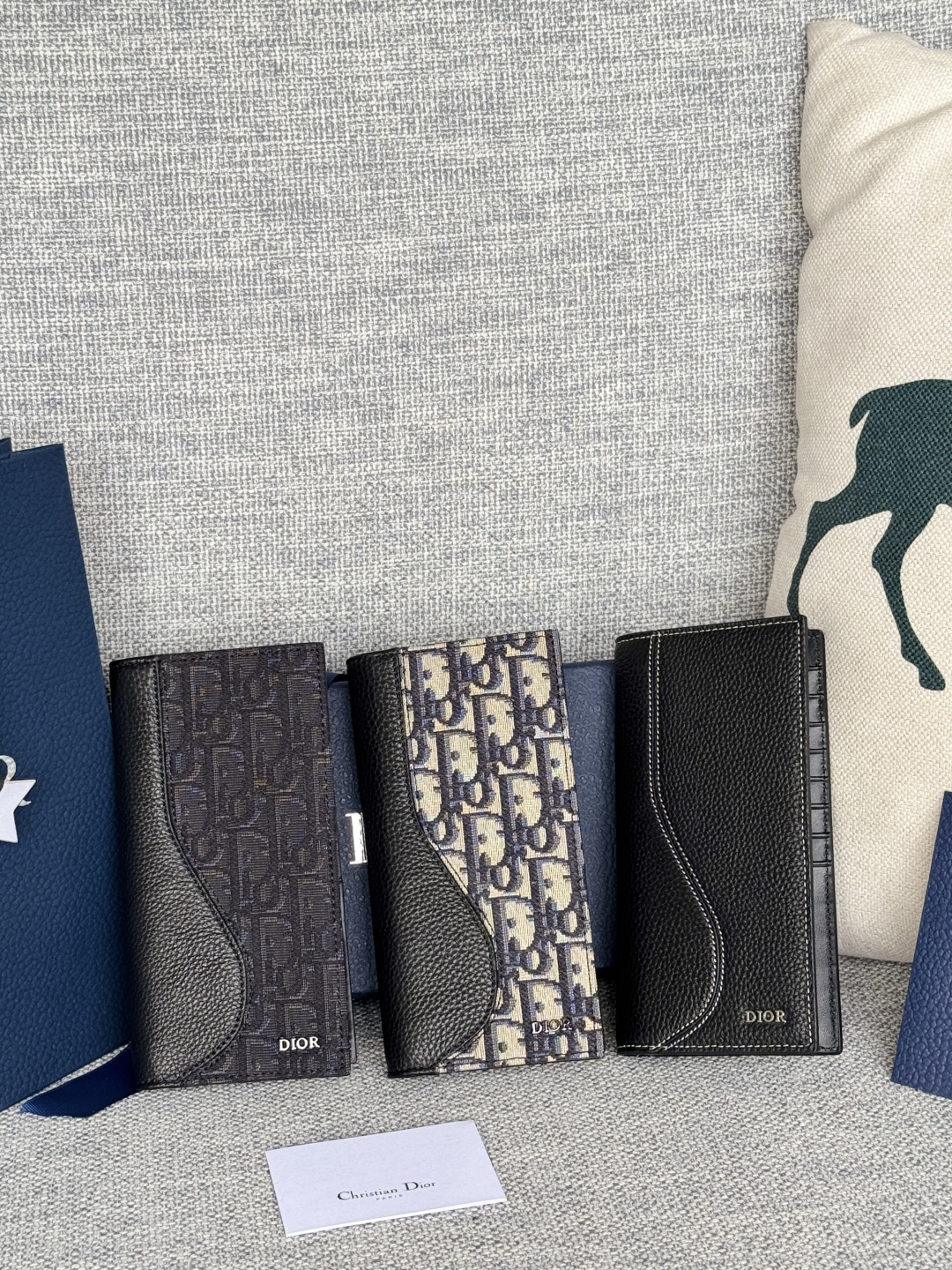 [TOP] Christian Dior Oblique Wallet 18.8x9x2cm-3 Colors