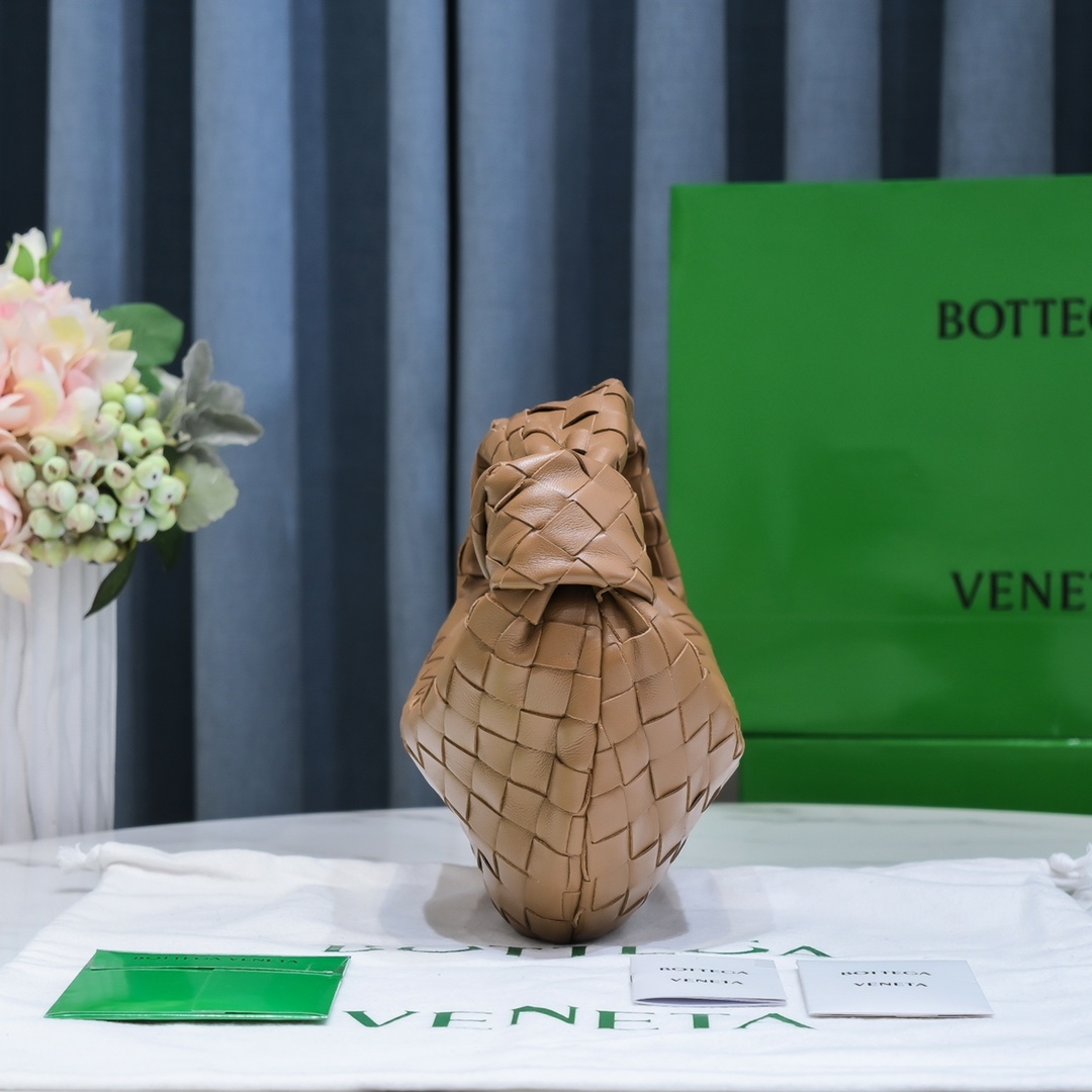 [TOP] Bottega Veneta BV Jodie hobo Bag Lambskin 23x28x8cm - Caramel