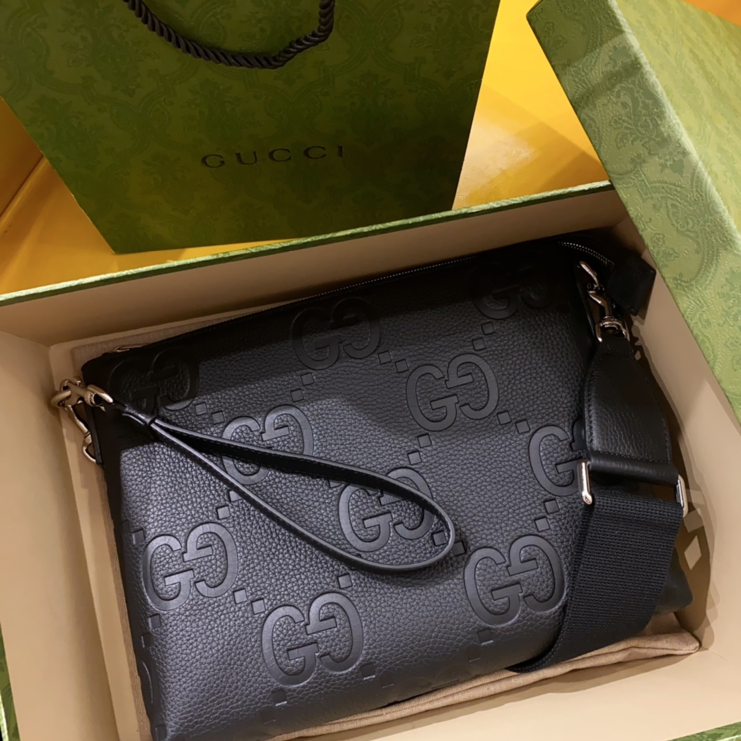 [TOP] GUCCI Men's GG Messenger Bag 31x24.5x5cm - Black