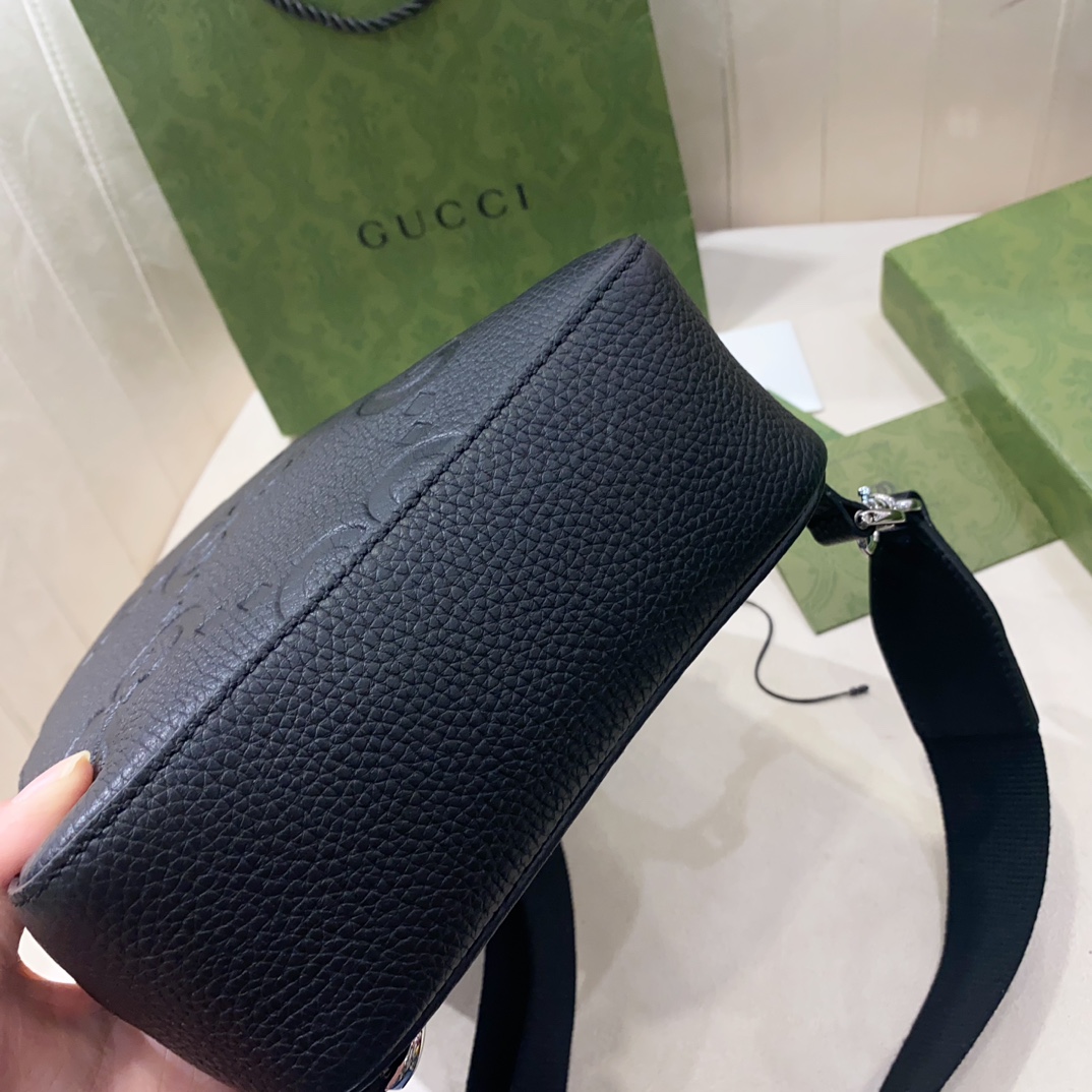[TOP] GUCCI GG Crossbody Bag 29X19X7cm- Black