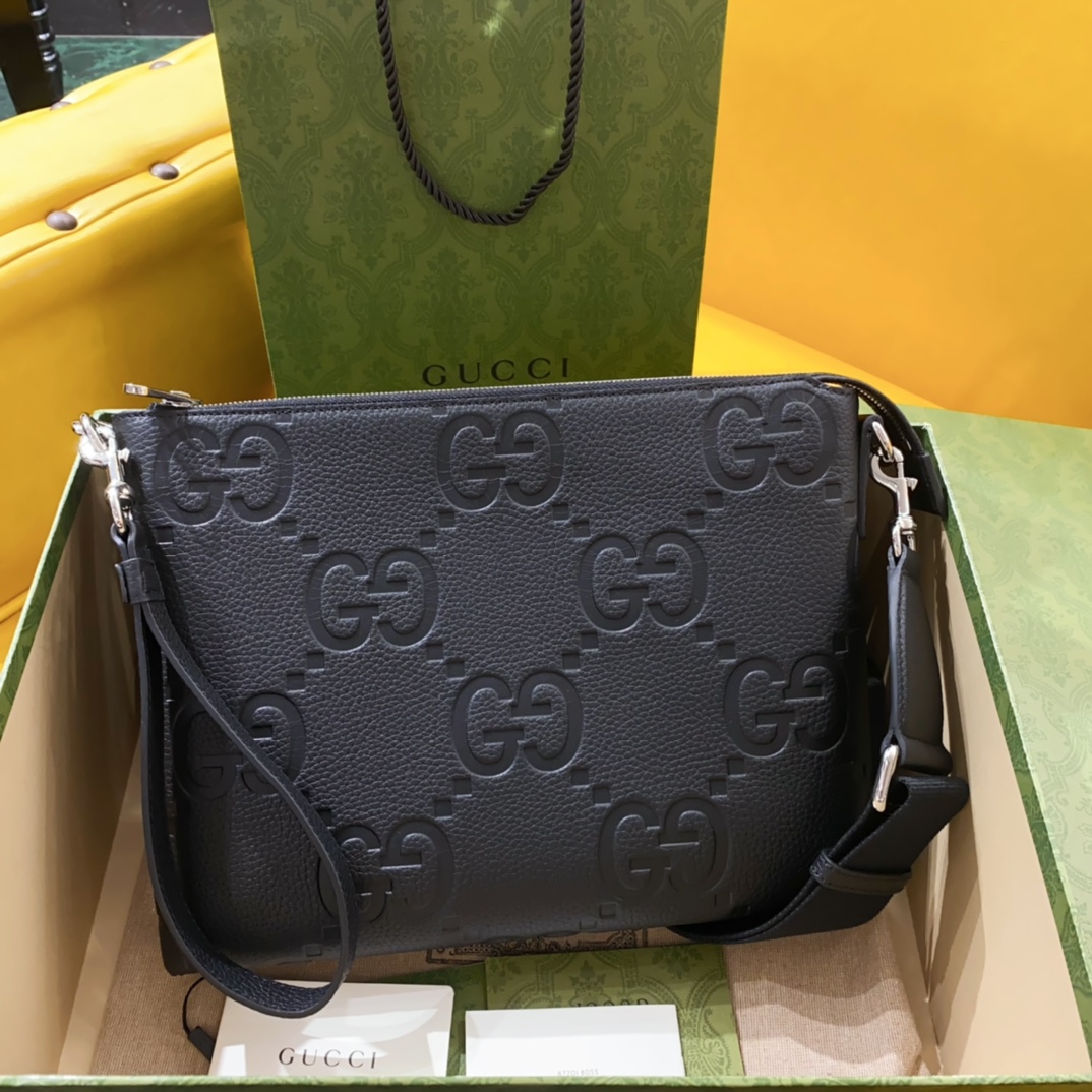 [TOP] GUCCI Men's GG Messenger Bag 31x24.5x5cm - Black