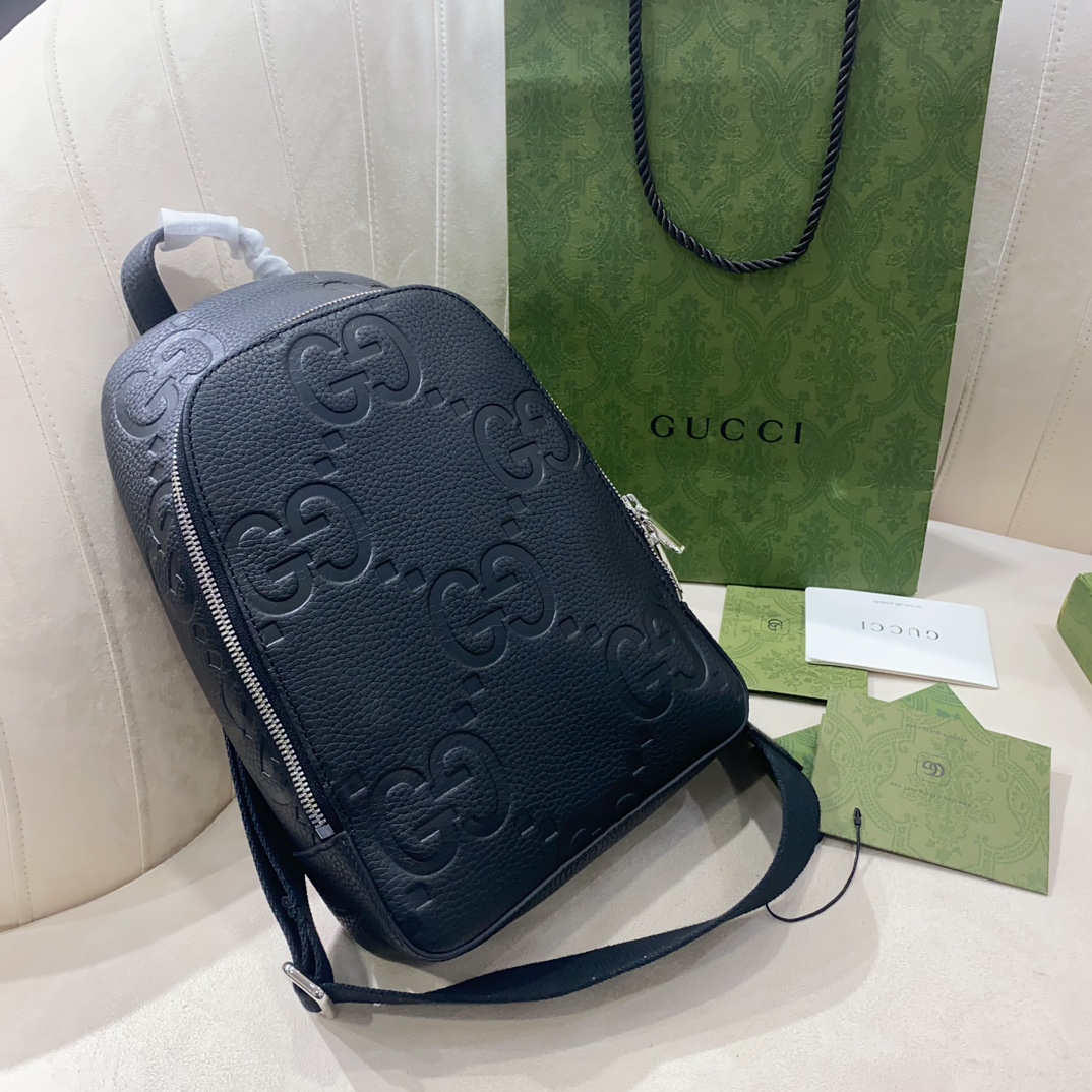 [TOP] GUCCI GG Crossbody Bag 29X19X7cm- Black