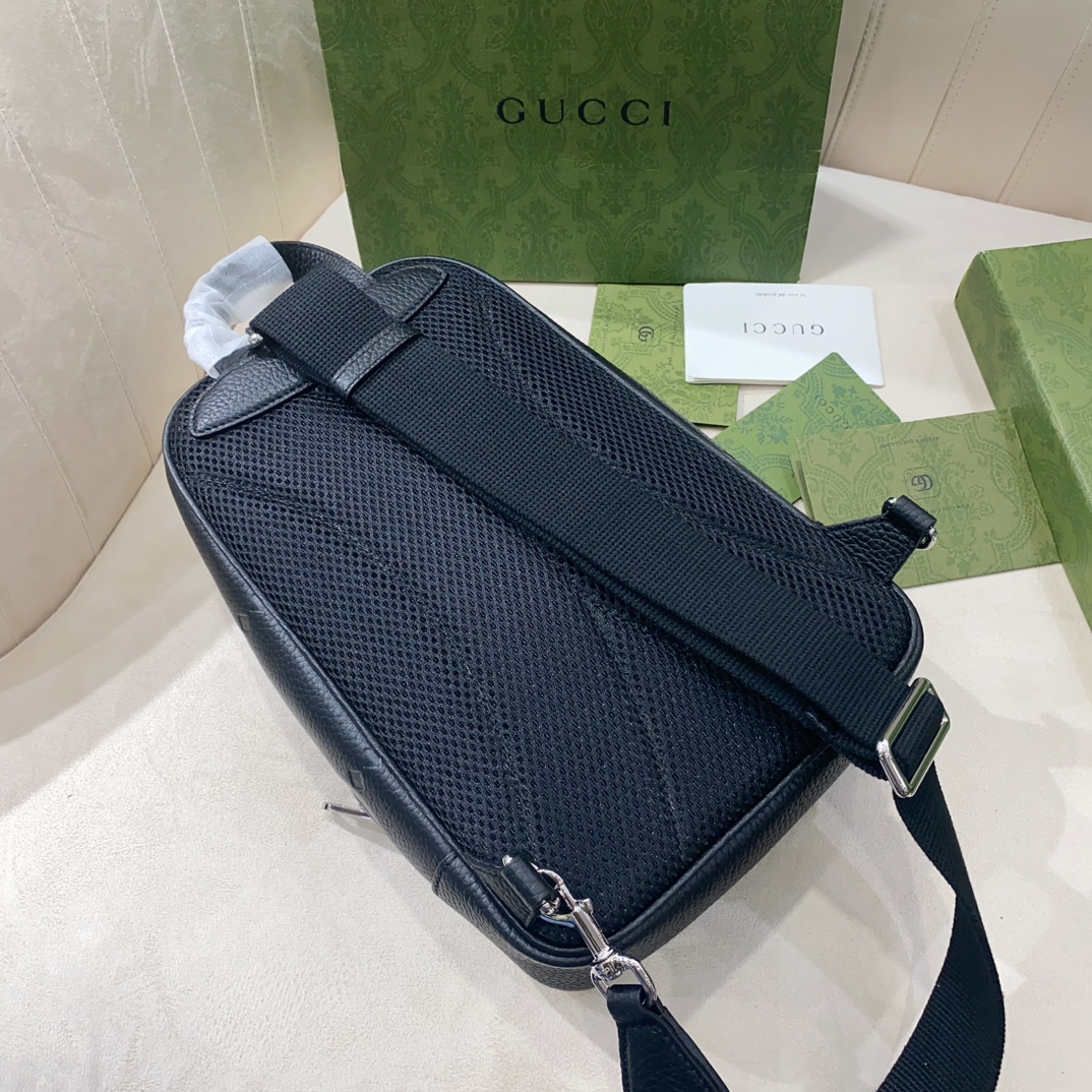 [TOP] GUCCI GG Crossbody Bag 29X19X7cm- Black