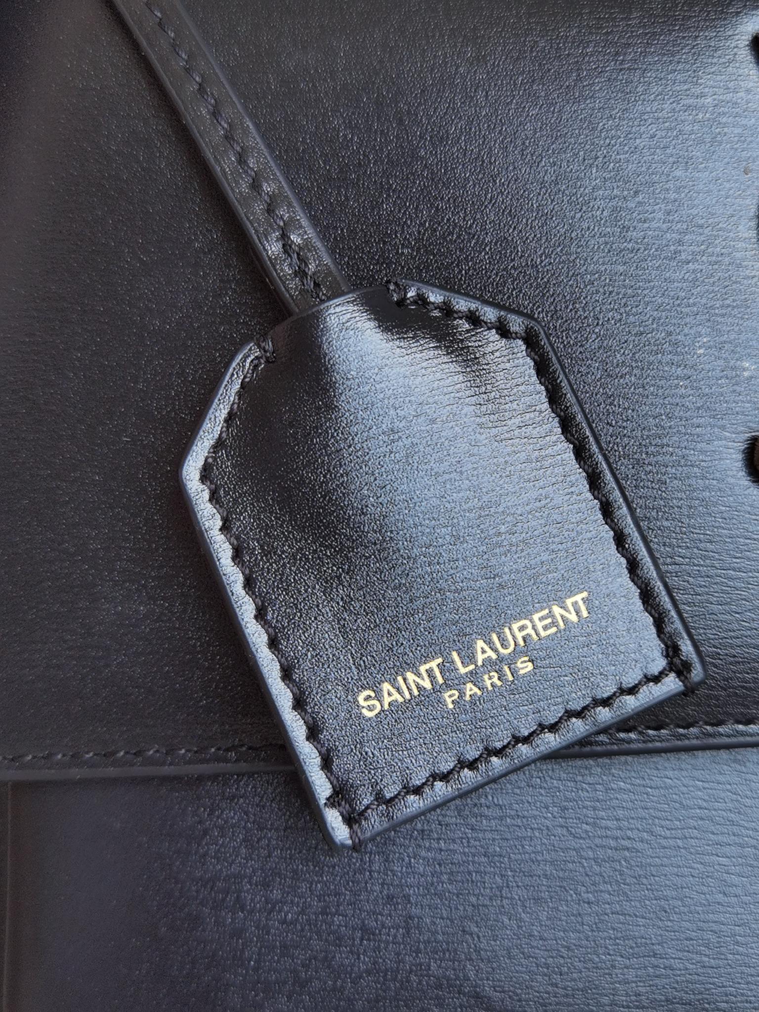 [TOP] Yves Saint Laurent YSL Medium Sunset Bag 22x8x16cm - Black