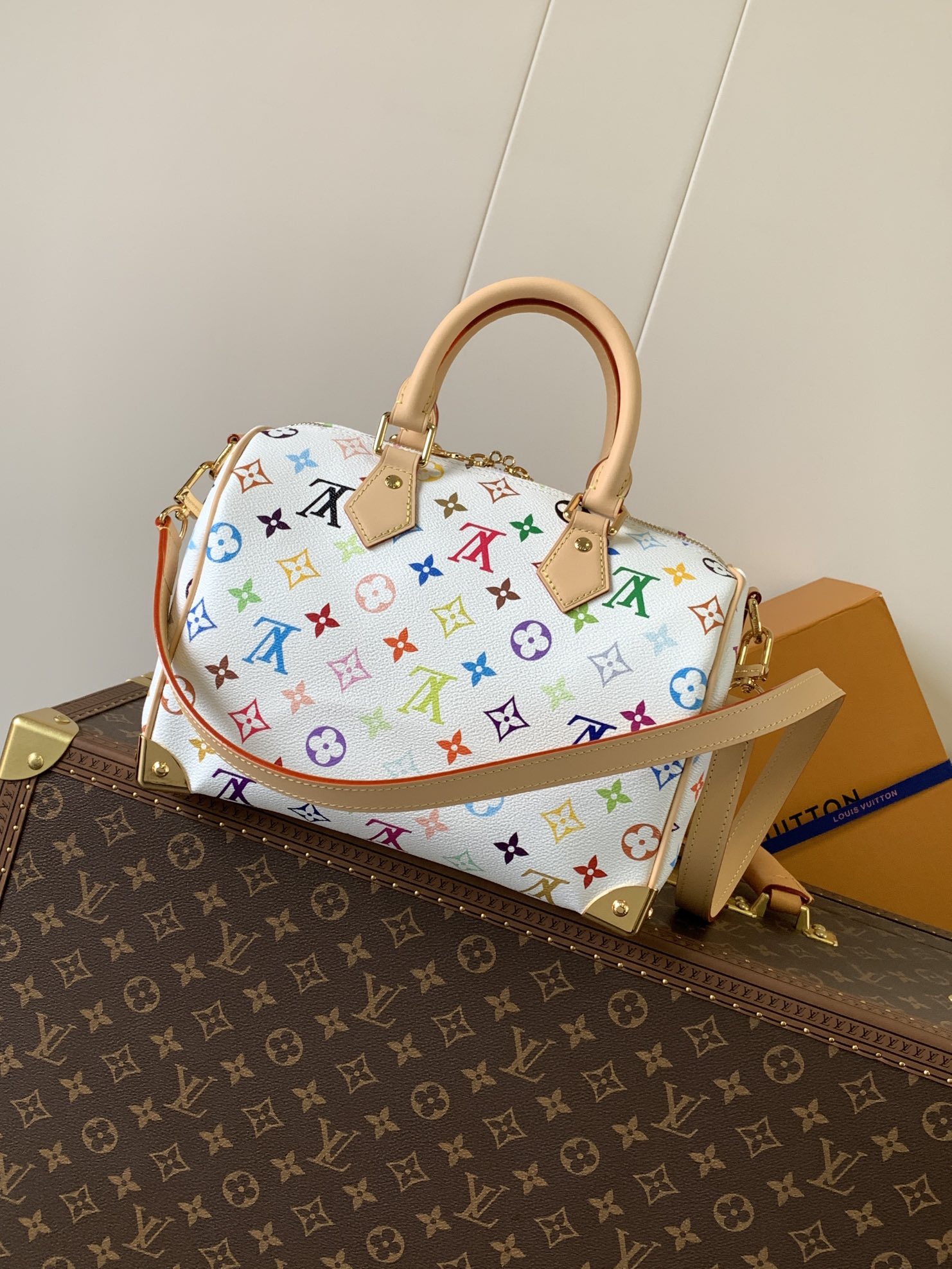 [TOP] Louis Vuitton LV Speedy Bandoulière Nano/25 Handbag 10x7.5x16cm/25x19x15cm - White
