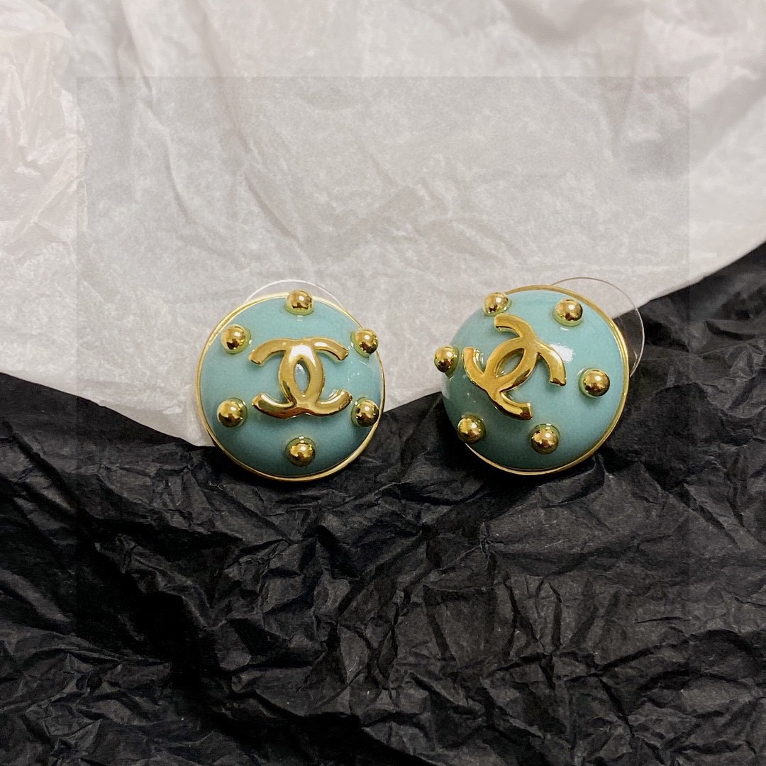 [TOP] CHANEL  Earrings- Blue