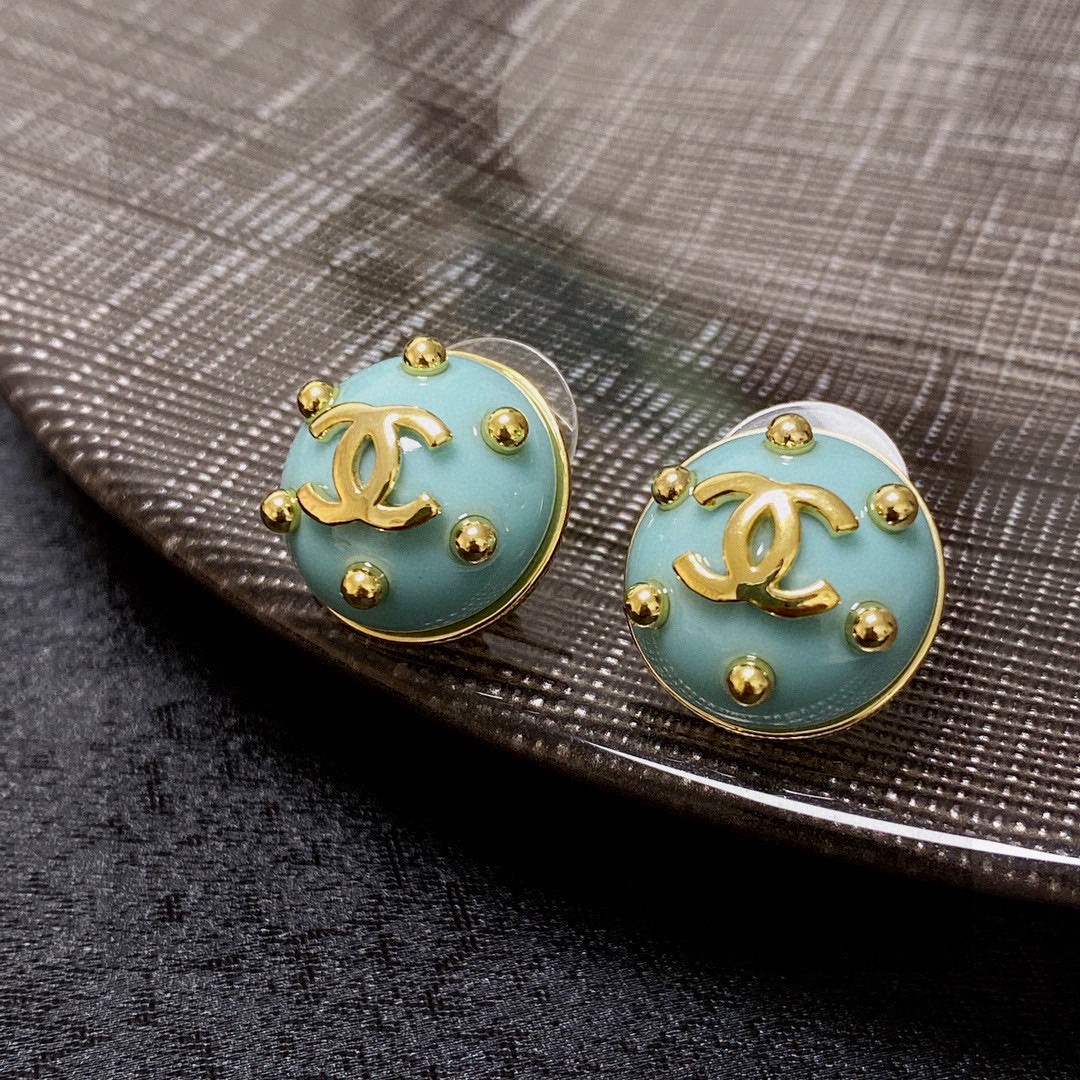 [TOP] CHANEL  Earrings- Blue