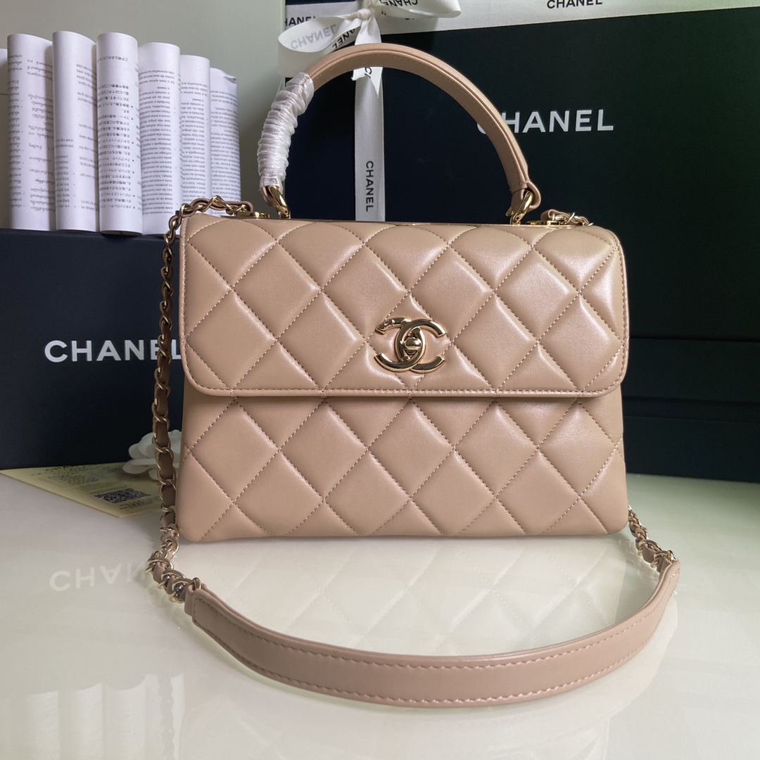 [TOP] CHANEL Trendy CC Handle Bag 25×12×17CM - 2 Colors&GHW