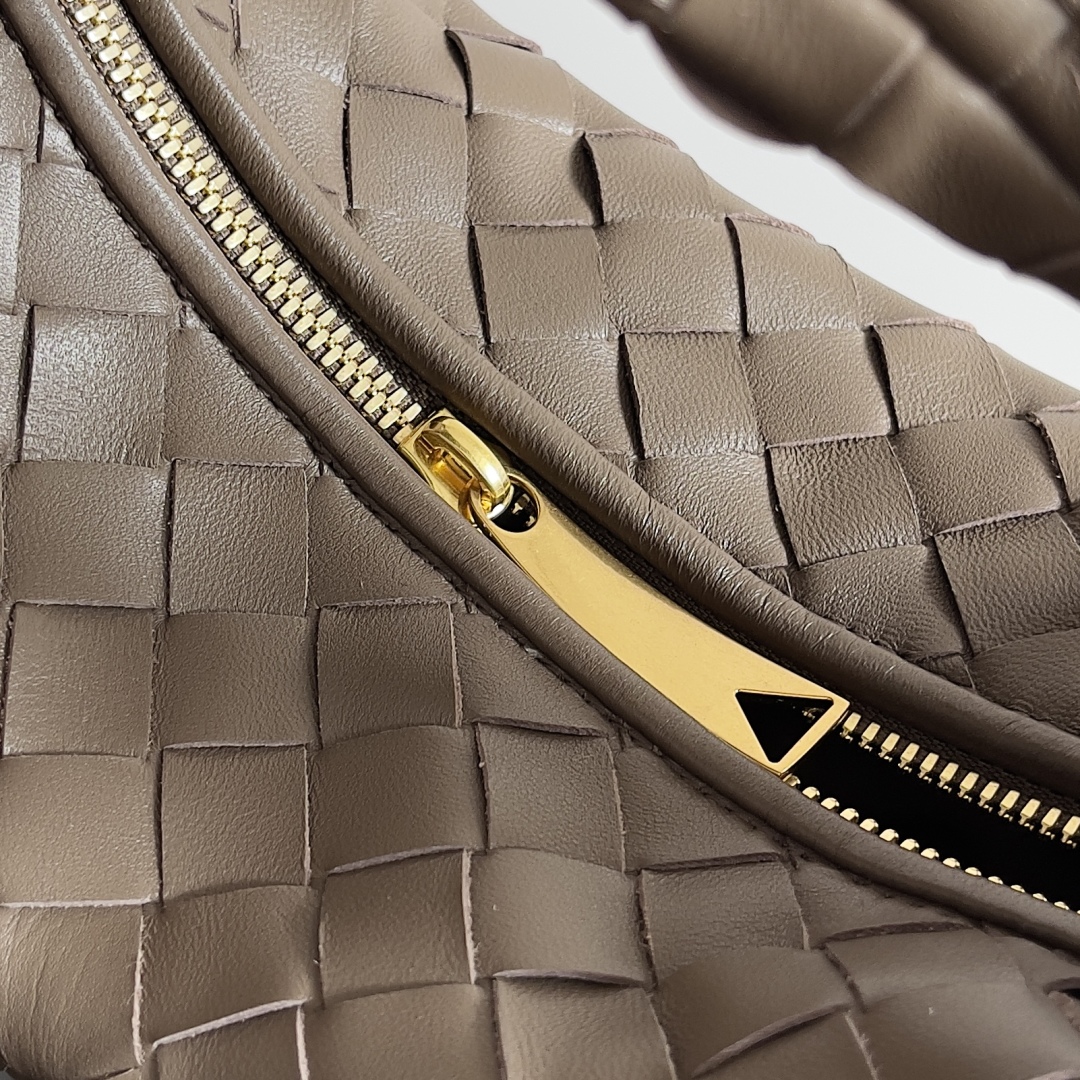 [TOP] Bottega Veneta BV Jodie Bag Lambskin 23x15x5cm/36x21x13cm/48x40x16cm - Pine Cone Brown