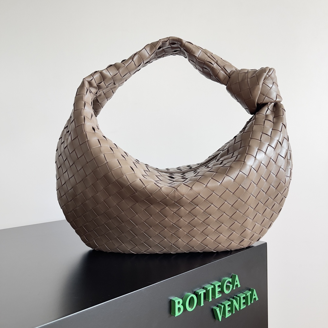 [TOP] Bottega Veneta BV Jodie Bag Lambskin 23x15x5cm/36x21x13cm/48x40x16cm - Pine Cone Brown