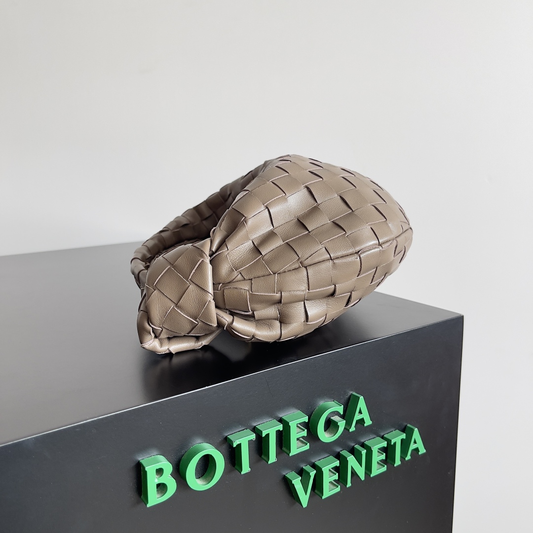 [TOP] Bottega Veneta BV Jodie Bag Lambskin 23x15x5cm/36x21x13cm/48x40x16cm - Pine Cone Brown