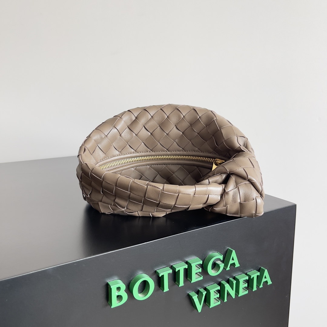 [TOP] Bottega Veneta BV Jodie Bag Lambskin 23x15x5cm/36x21x13cm/48x40x16cm - Pine Cone Brown
