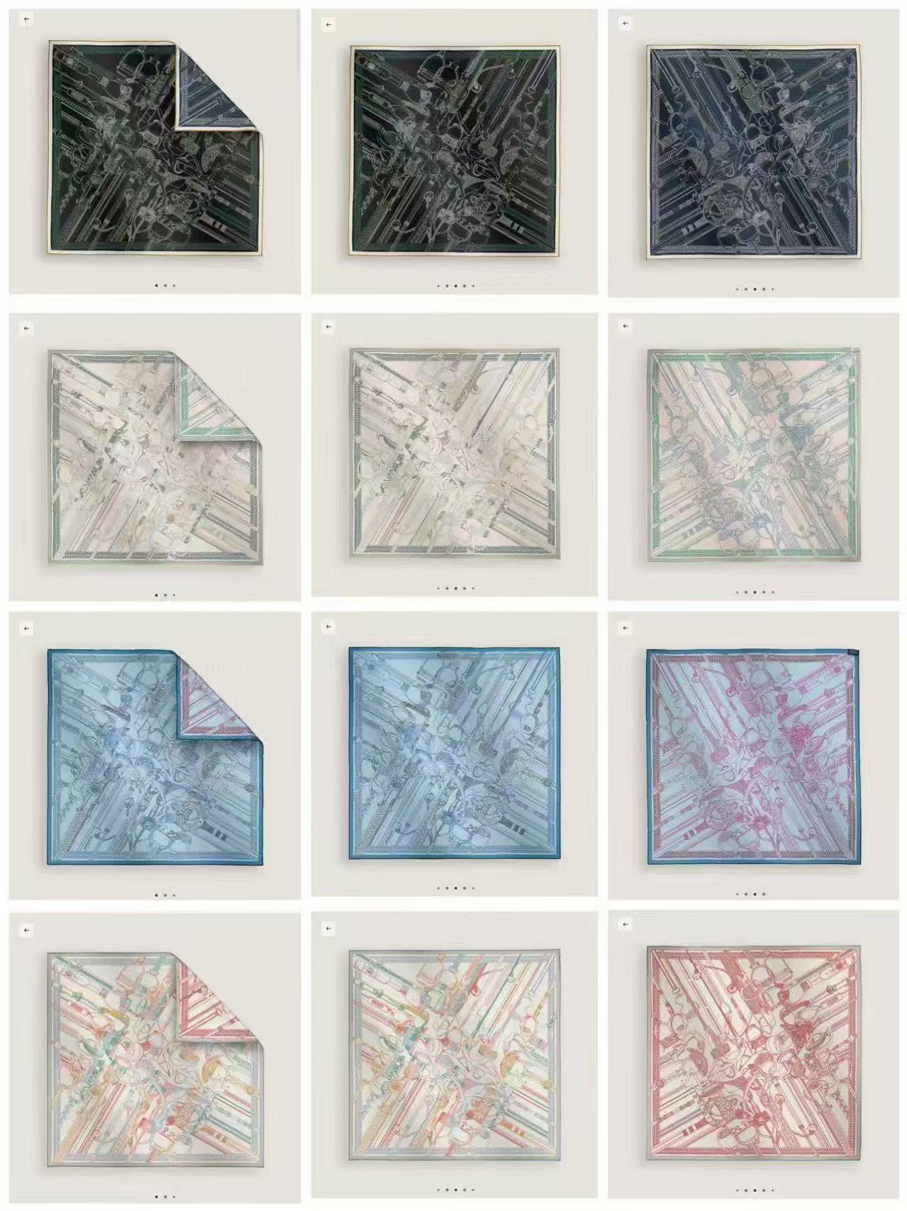 [TOP] HERMES Silk Scarf 90 x 90 cm - 4 Colors