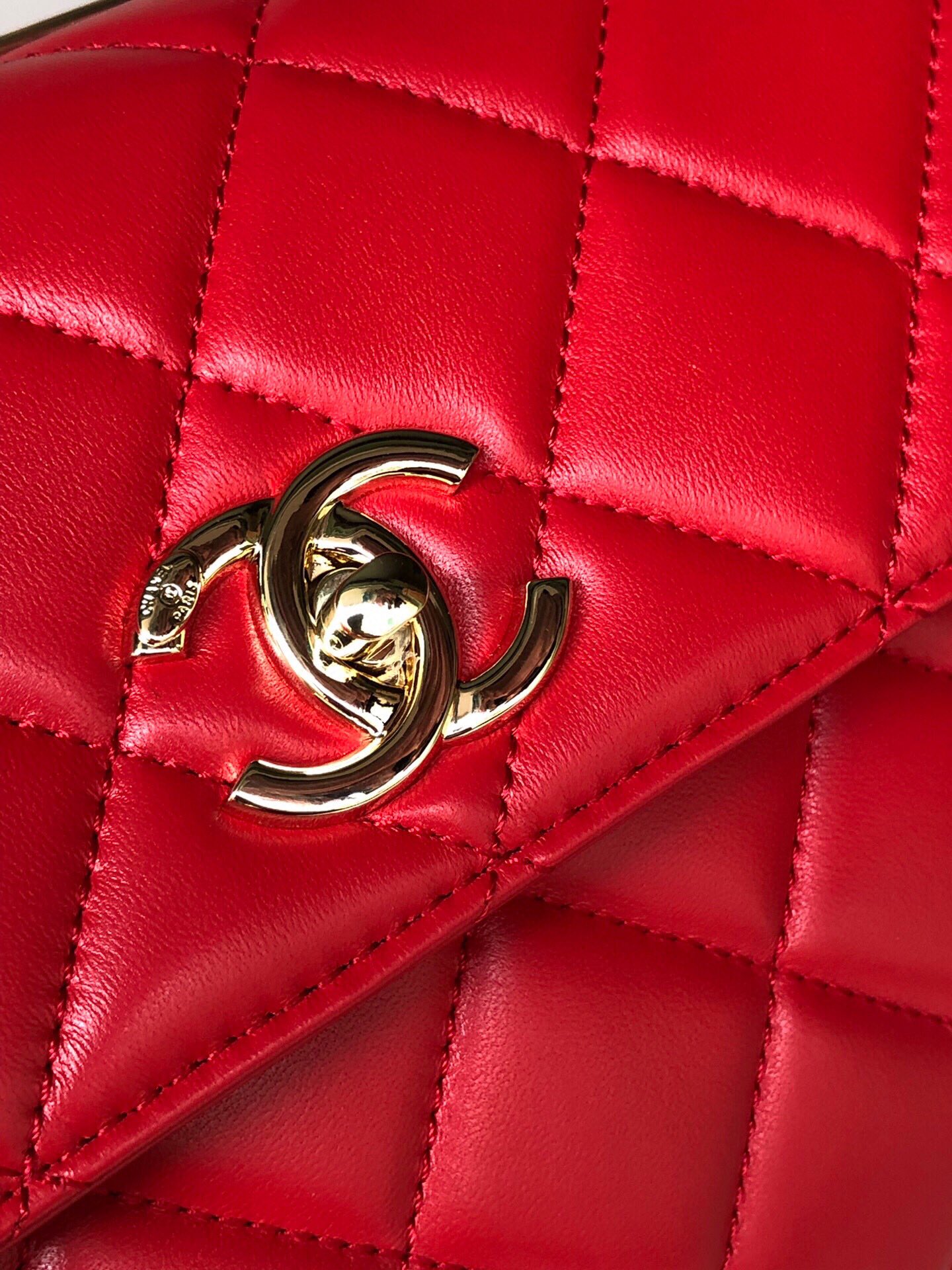 [TOP] CHANEL Trendy CC Handle Bag 25×12×17CM - Red&GHW