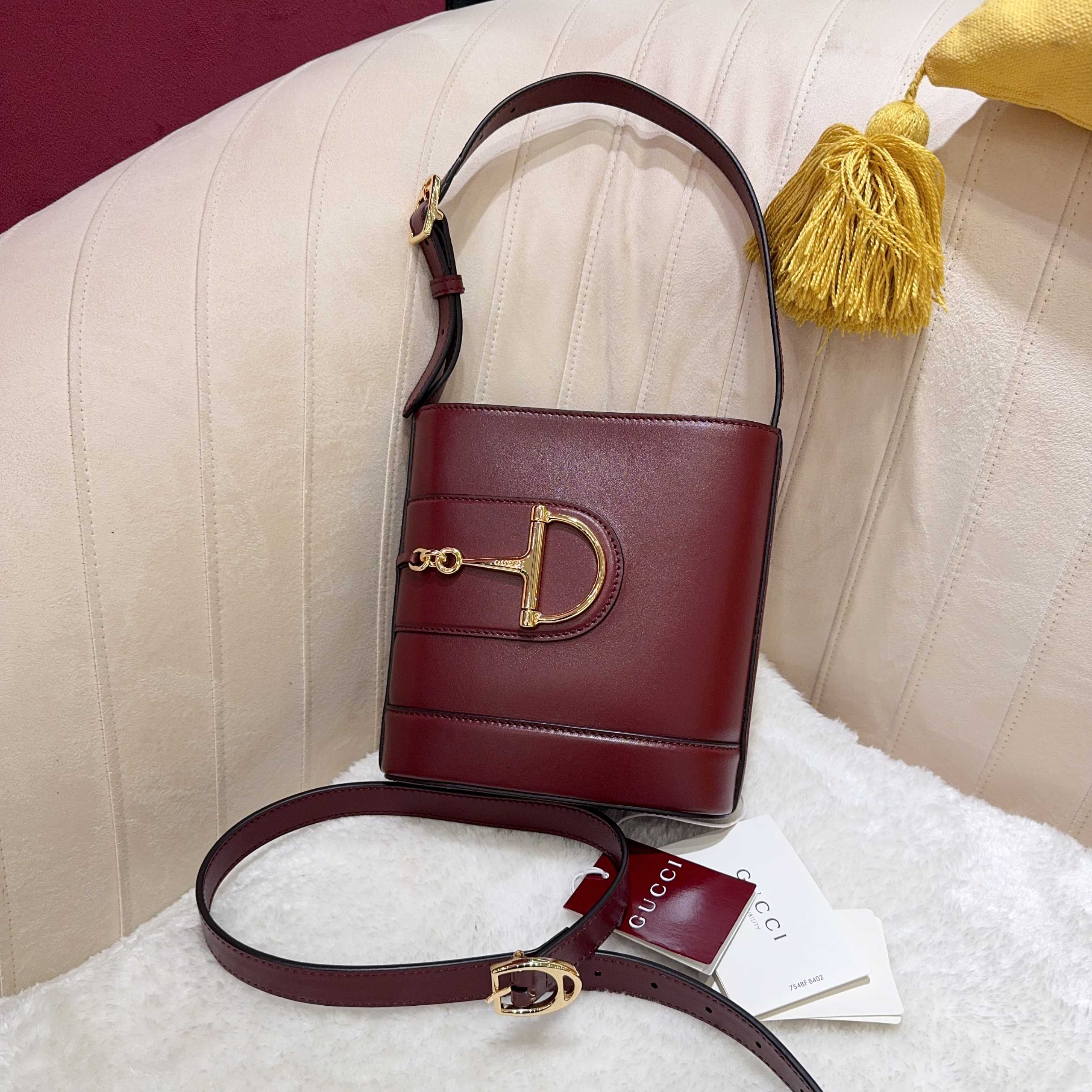 [TOP] GUCCI Mini Bucket Bag Cowhide 18.5 x 20 x 8.5 cm - 5 Colour