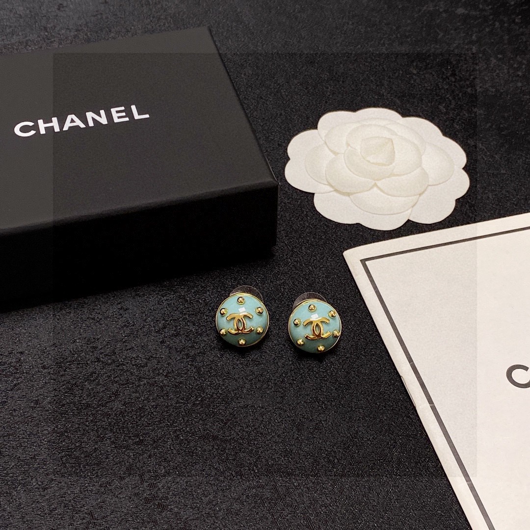 [TOP] CHANEL  Earrings- Blue