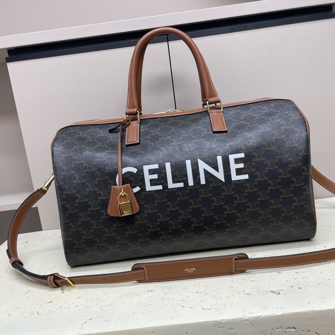 [TOP] CELINE Travel Bag 2 Sizes - Brown