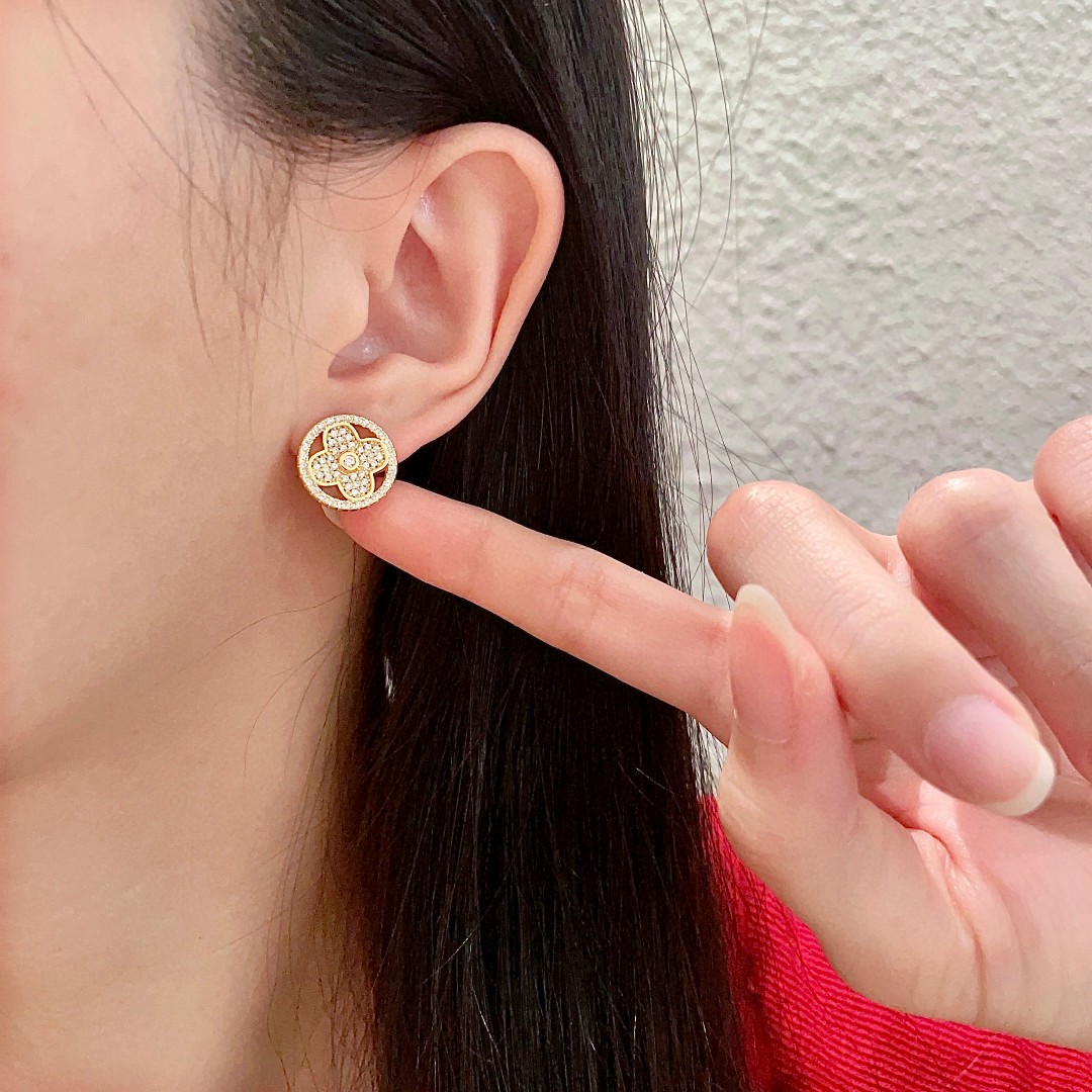 [TOP] Louis Vuitton LV Earrings - Gold