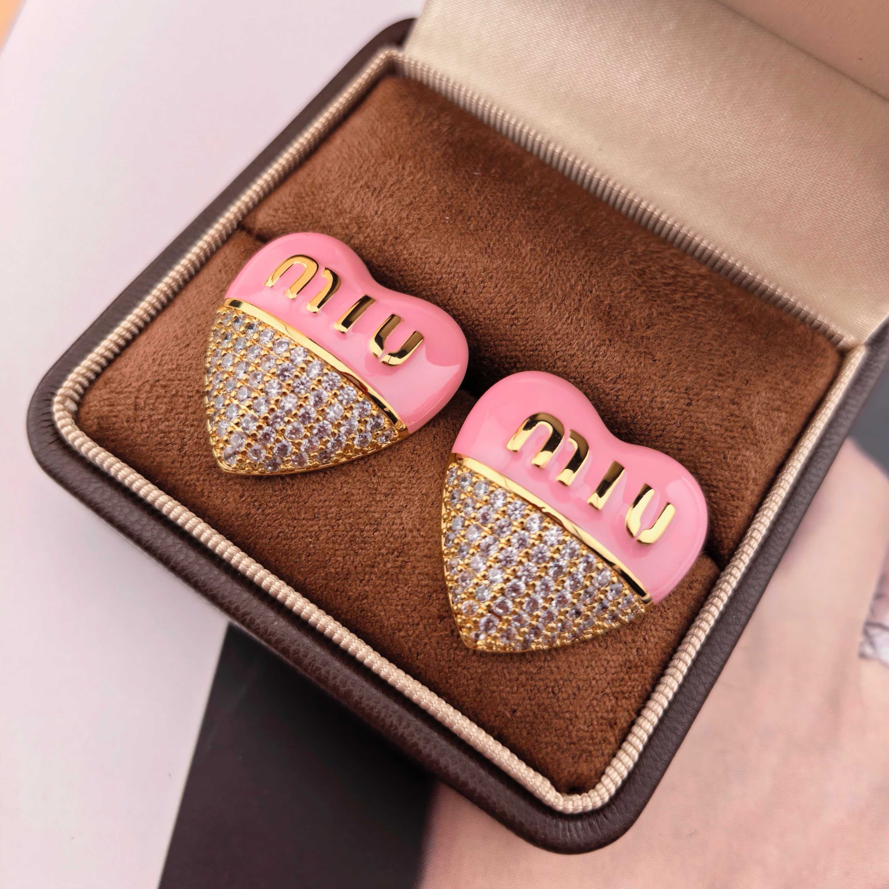 [TOP] Miu Miu Earrings - Pink and Gold