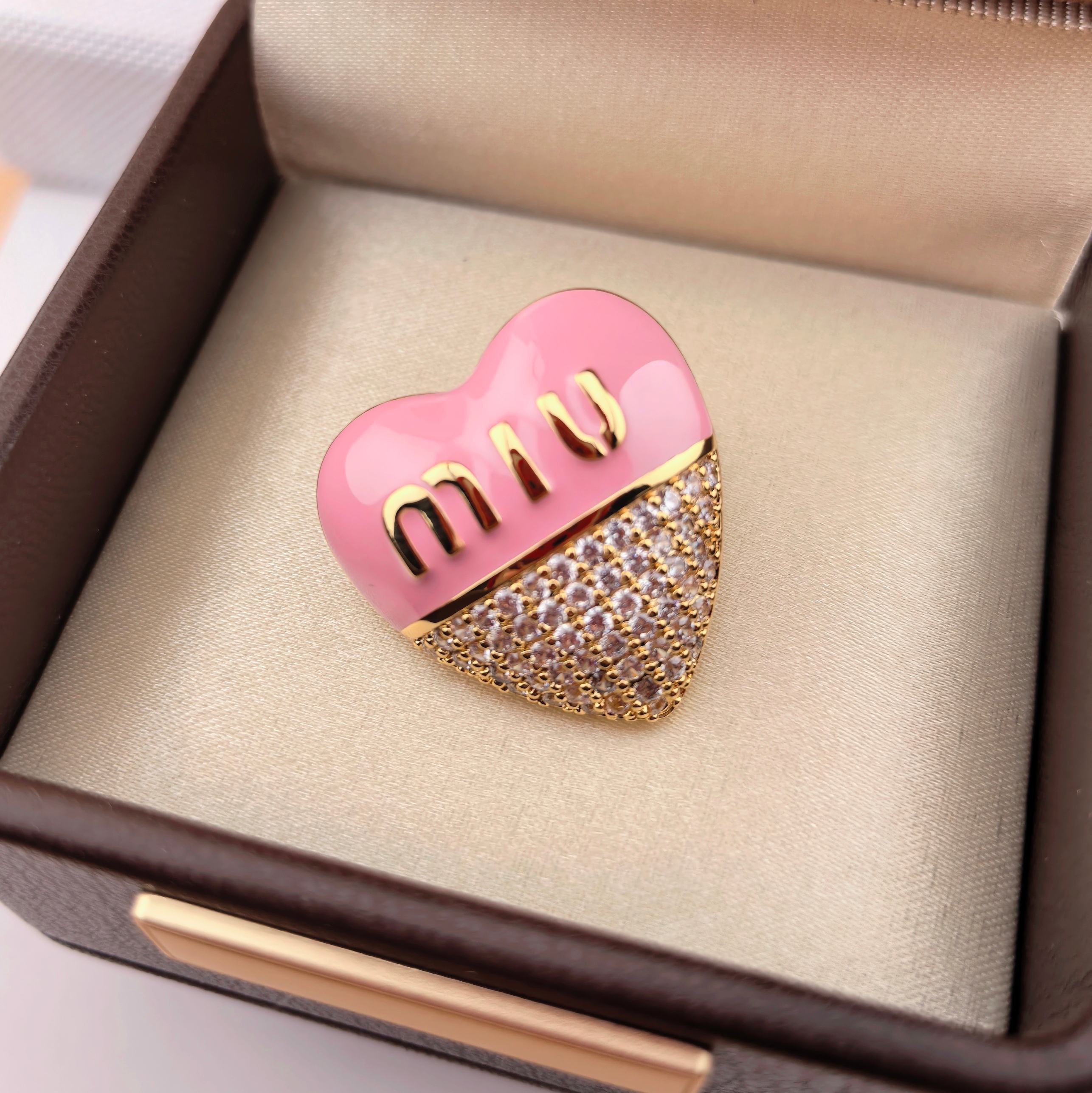 [TOP] Miu Miu Earrings - Pink and Gold