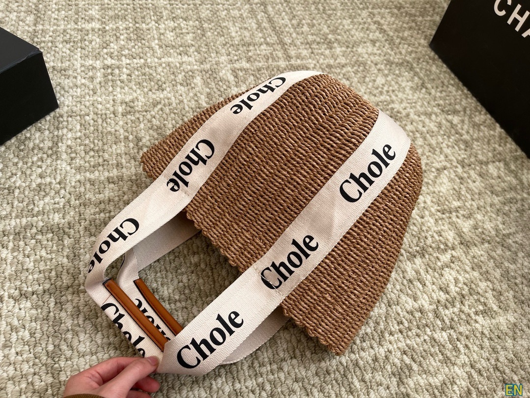 [TOP] Chloe Large Woody Tote Bag (38-20)x28cm - Beige