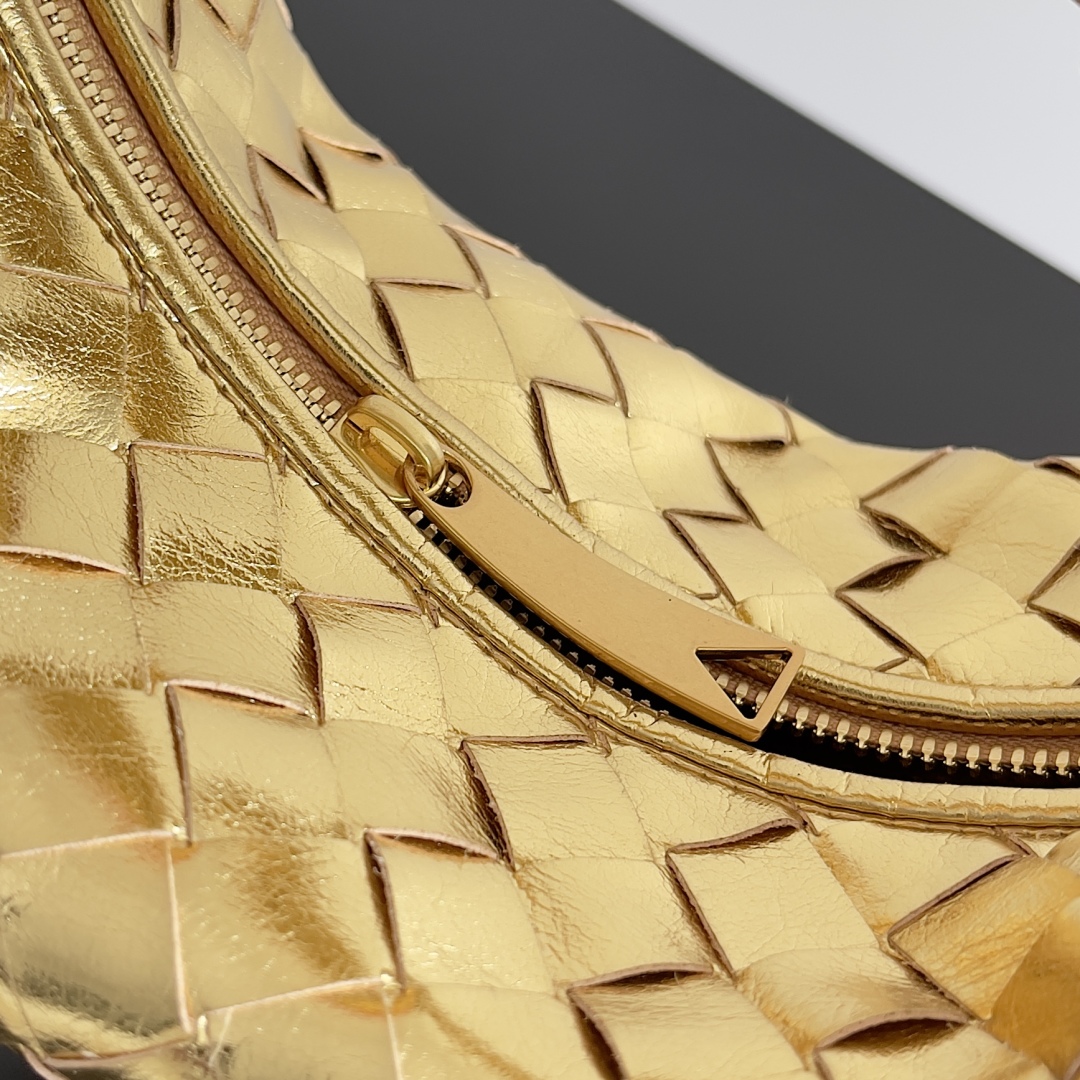 [TOP] Bottega Veneta BV Jodie Bag 26x13x8.5cm /36×21×13cm- Gold/Silver