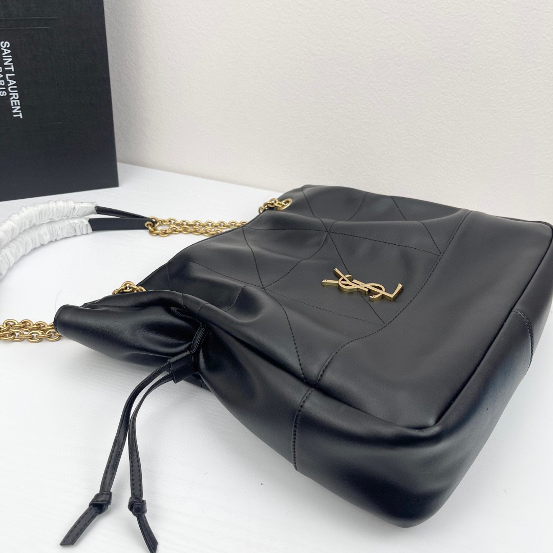 [TOP] Yves Saint Laurent YSL Jamie 4.3 Large POCHON Bag Lambskin 35x35x10cm - Black