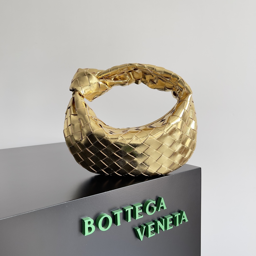 [TOP] Bottega Veneta BV Jodie Bag 26x13x8.5cm /36×21×13cm- Gold/Silver