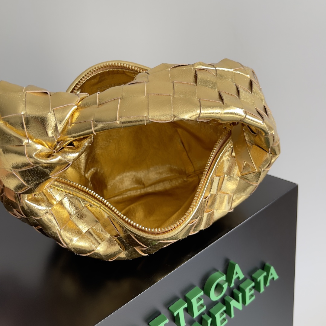 [TOP] Bottega Veneta BV Jodie Bag 26x13x8.5cm /36×21×13cm- Gold/Silver