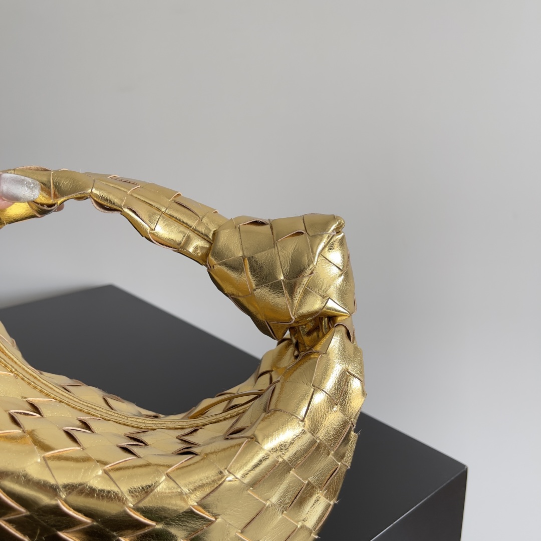 [TOP] Bottega Veneta BV Jodie Bag 26x13x8.5cm /36×21×13cm- Gold/Silver