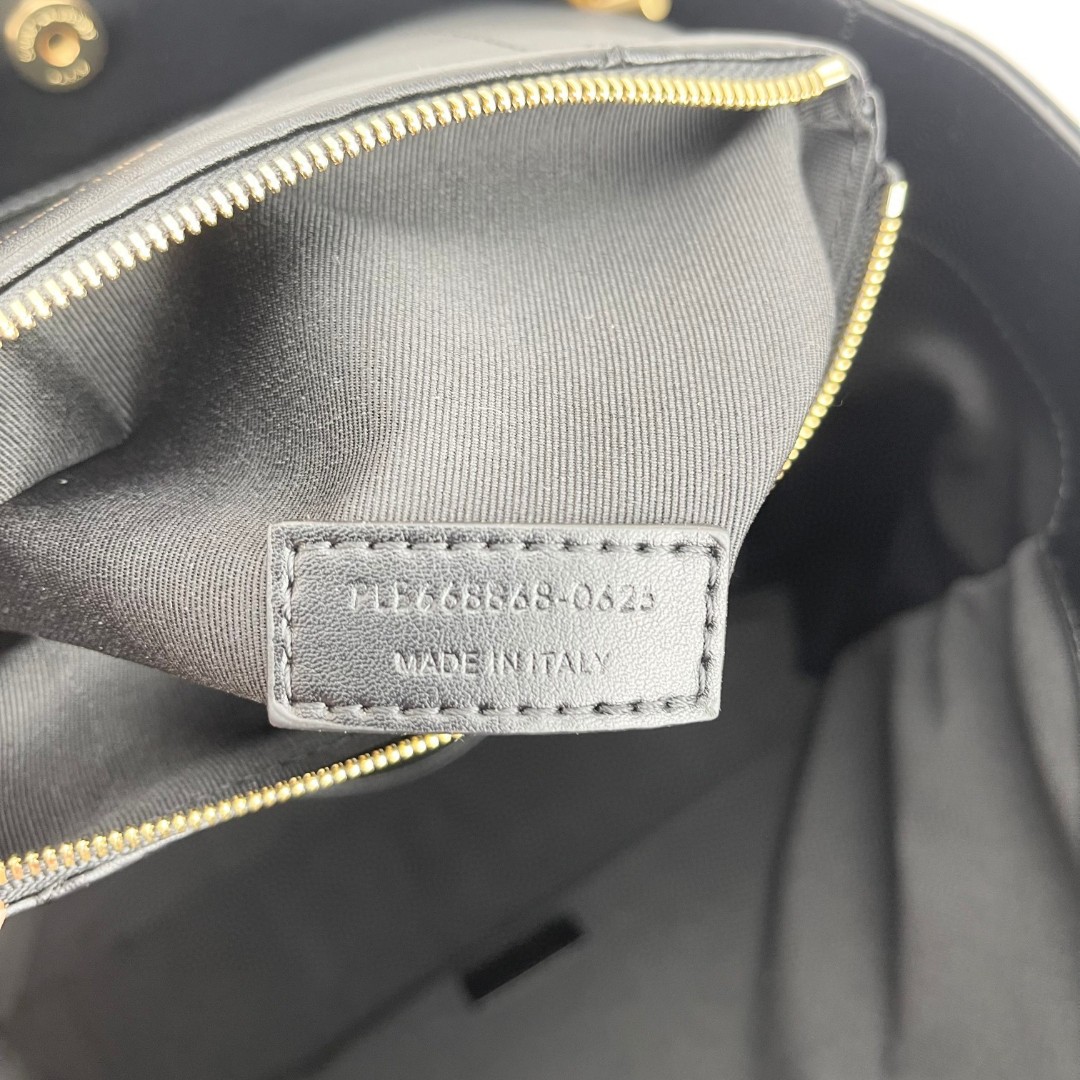 [TOP] Yves Saint Laurent YSL Jamie 4.3 Large POCHON Bag Lambskin 35x35x10cm - Black