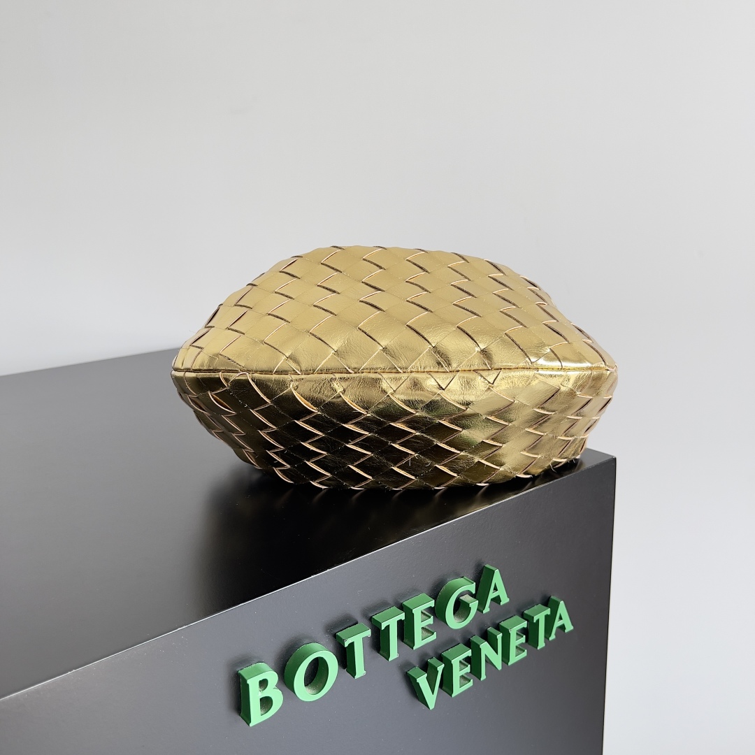 [TOP] Bottega Veneta BV Jodie Bag 26x13x8.5cm /36×21×13cm- Gold/Silver