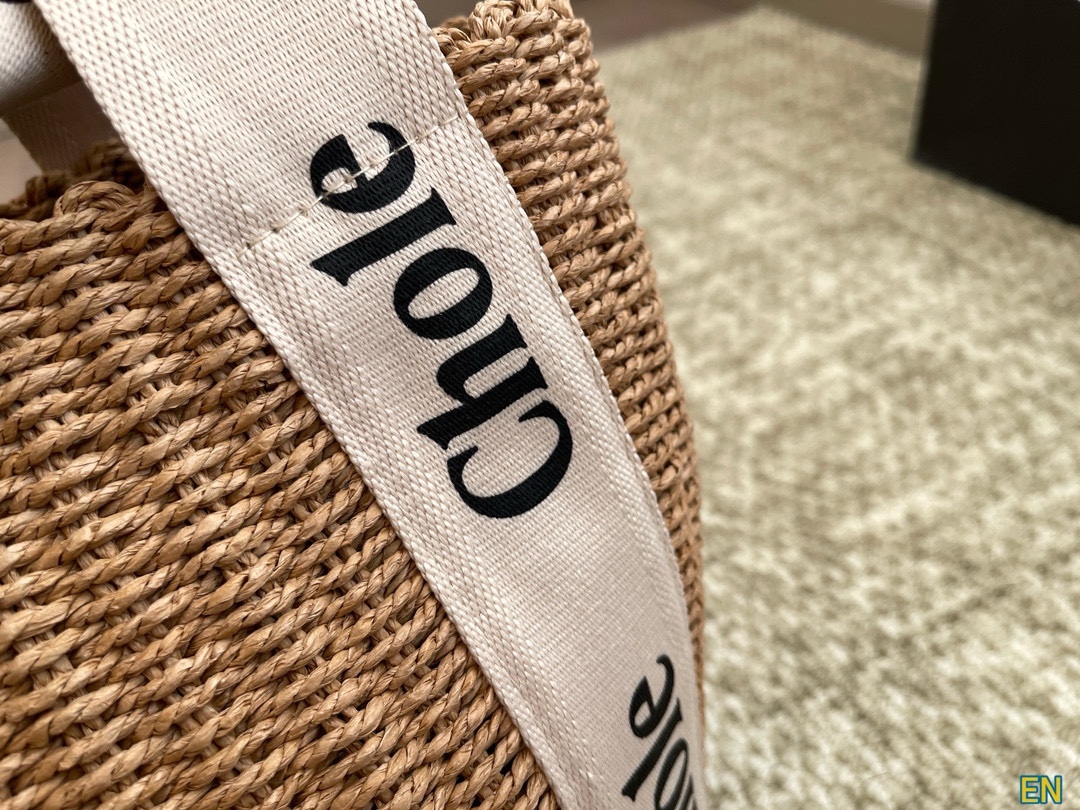 [TOP] Chloe Large Woody Tote Bag (38-20)x28cm - Beige