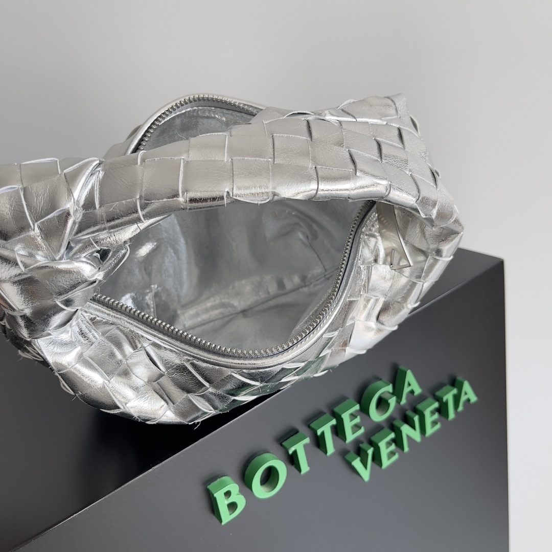 [TOP] Bottega Veneta BV Jodie Bag 26x13x8.5cm /36×21×13cm- Gold/Silver