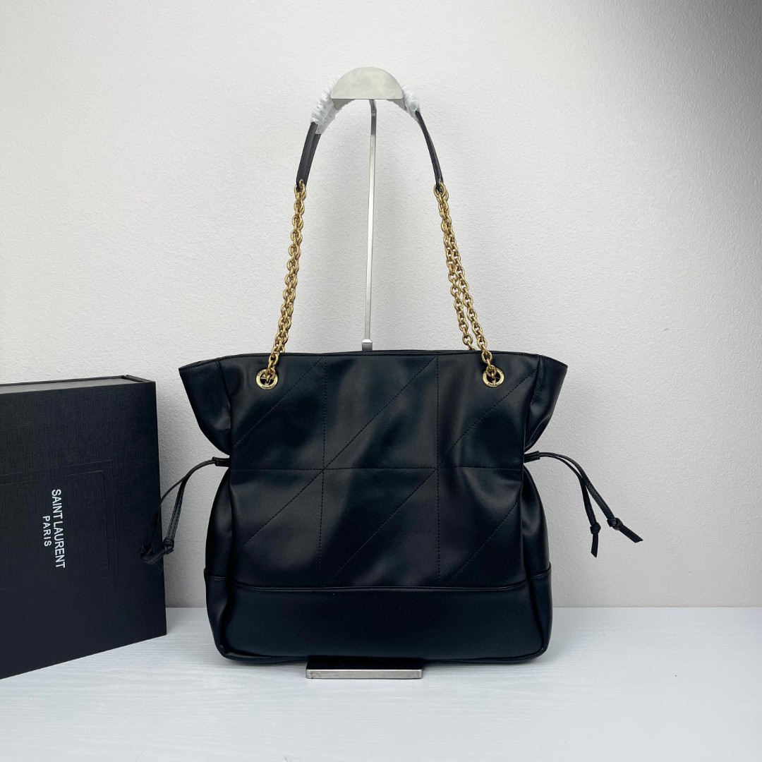 [TOP] Yves Saint Laurent YSL Jamie 4.3 Large POCHON Bag Lambskin 35x35x10cm - Black