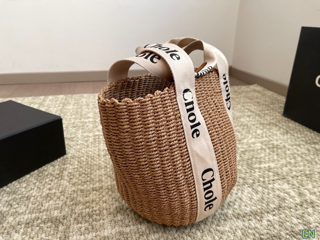 [TOP] Chloe Large Woody Tote Bag (38-20)x28cm - Beige