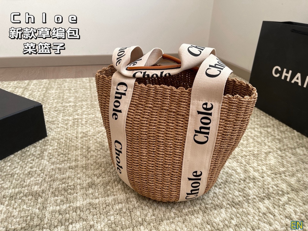 [TOP] Chloe Large Woody Tote Bag (38-20)x28cm - Beige