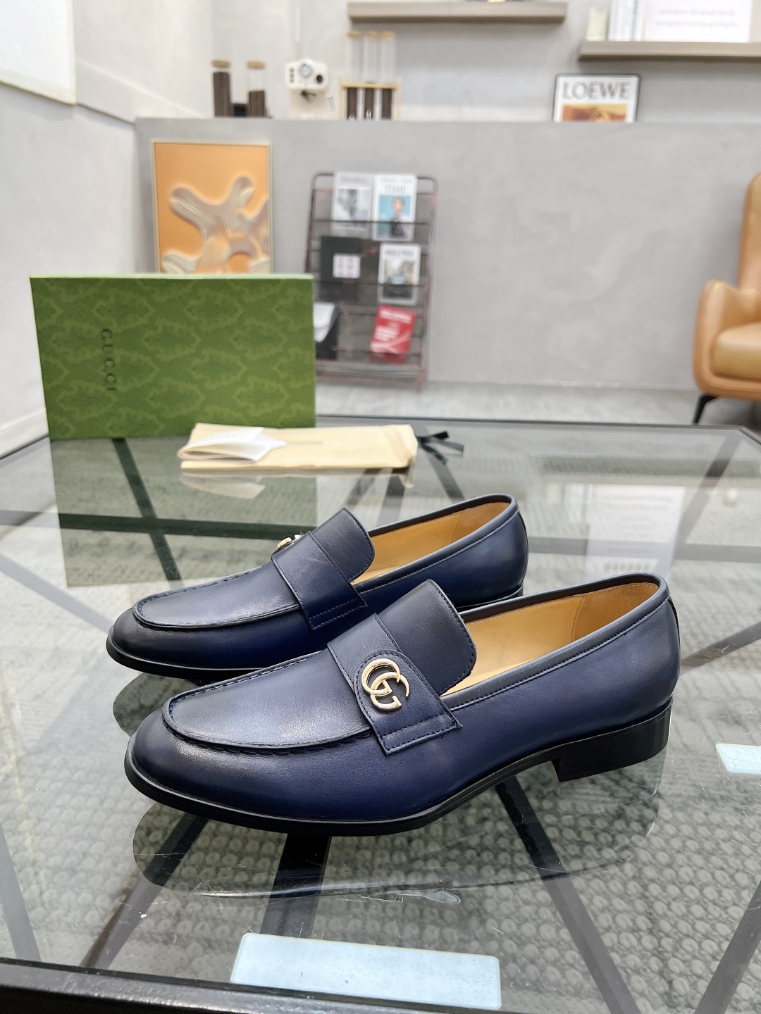 [TOP] GUCCI Men's Casual Leather Shoes - 2 Color