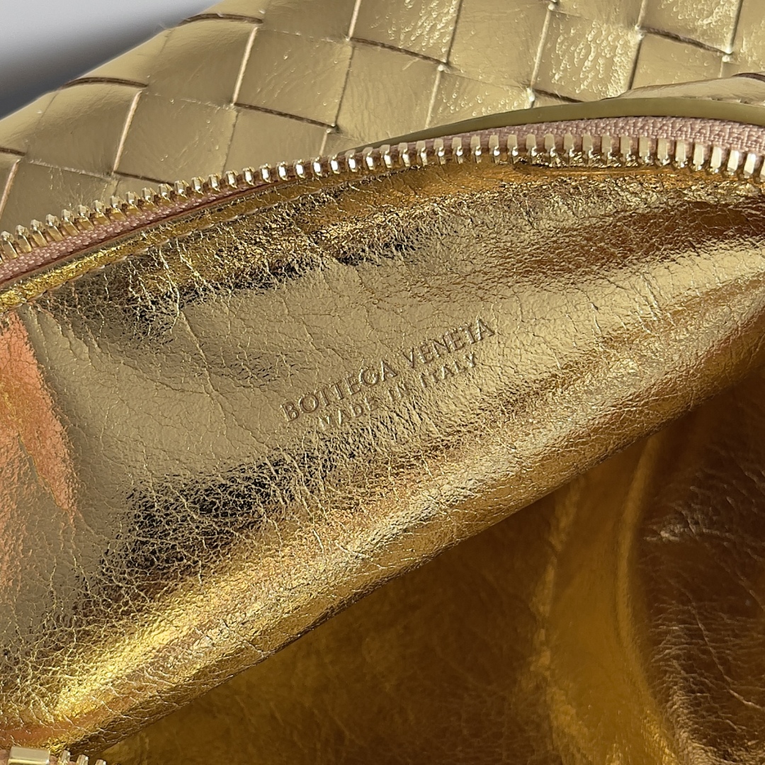 [TOP] Bottega Veneta BV Nappa Bag Lambskin 22x13x9cm - Silver/Gold