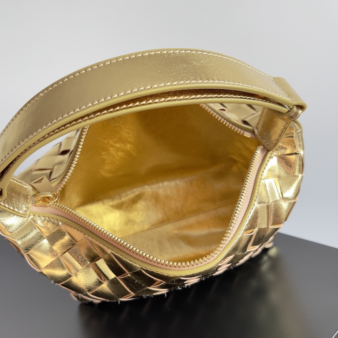 [TOP] Bottega Veneta BV Nappa Bag Lambskin 22x13x9cm - Silver/Gold