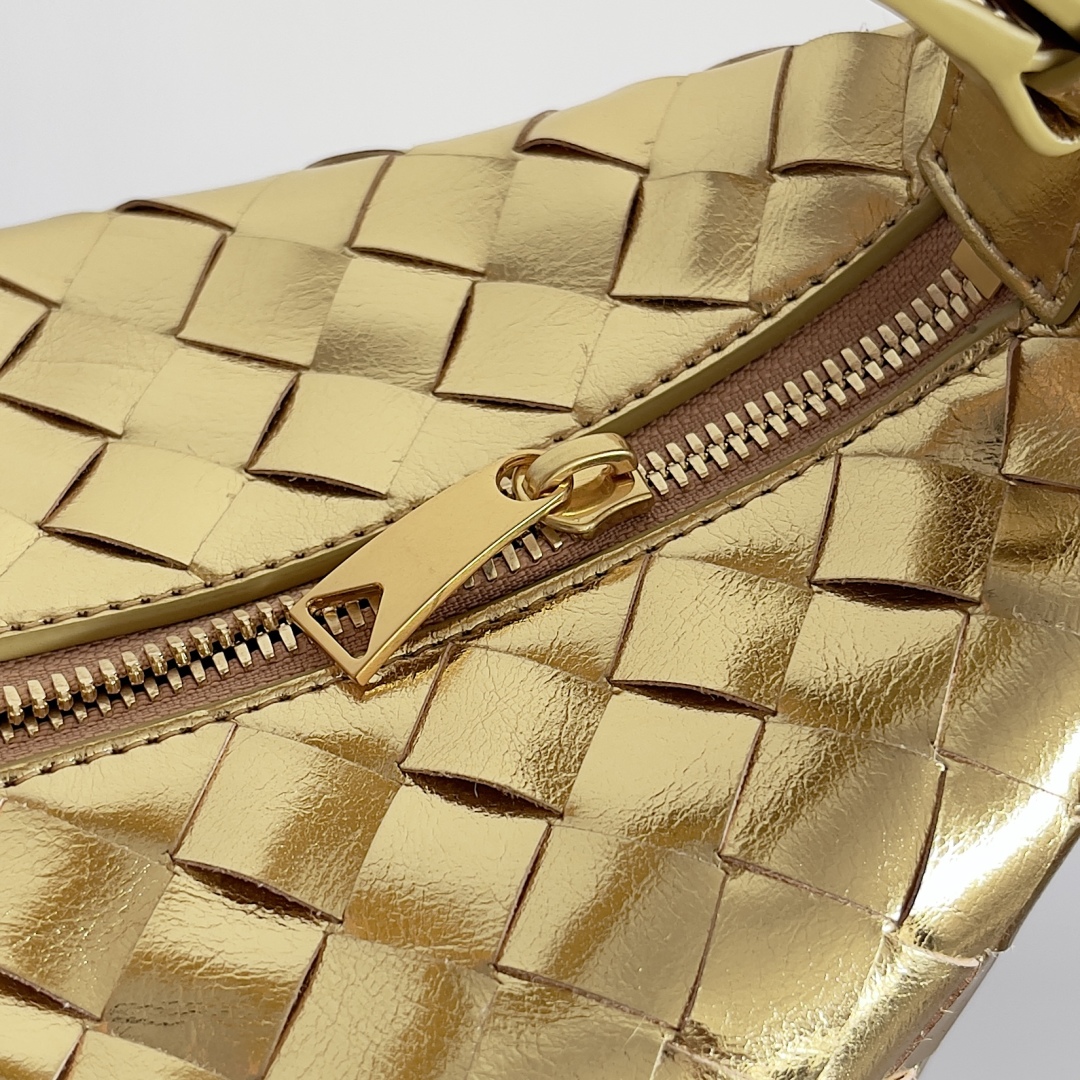 [TOP] Bottega Veneta BV Nappa Bag Lambskin 22x13x9cm - Silver/Gold