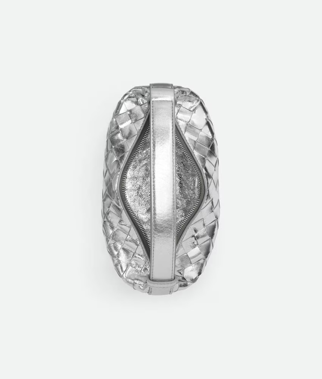 [TOP] Bottega Veneta BV Nappa Bag Lambskin 22x13x9cm - Silver/Gold