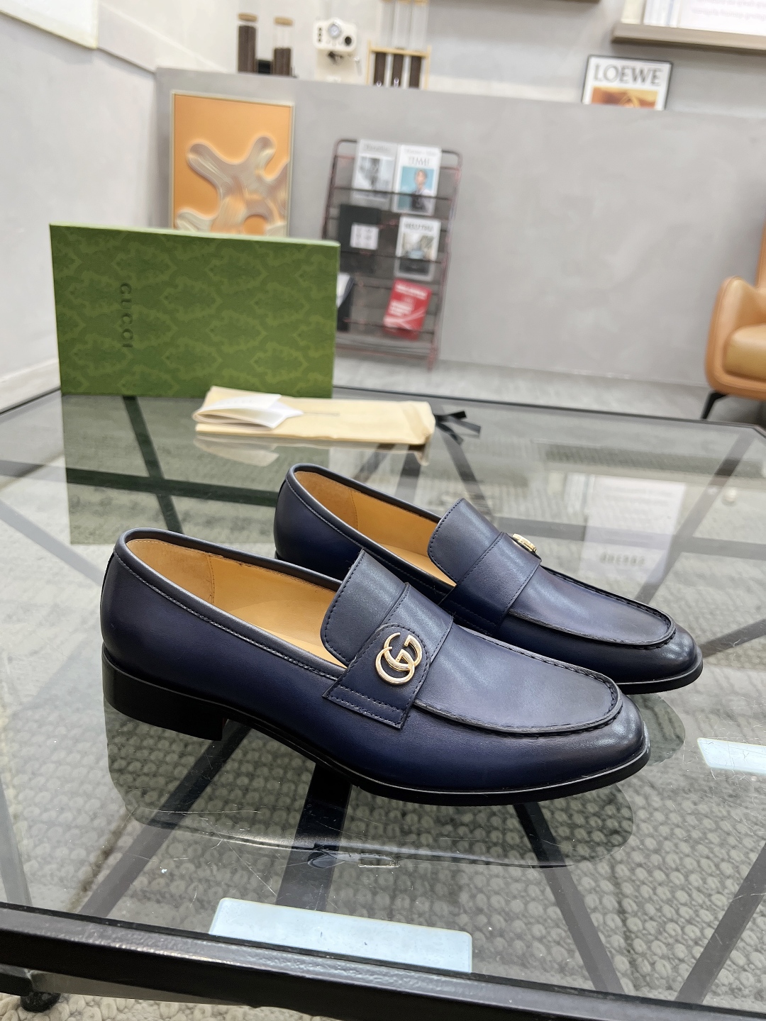 [TOP] GUCCI Men's Casual Leather Shoes - 2 Color