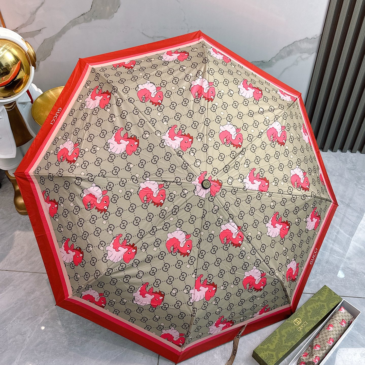 [TOP] GUCCI Umbrella - Red