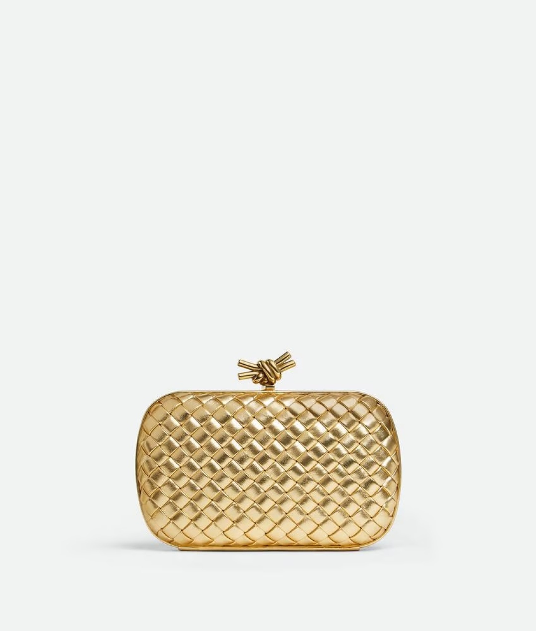 [TOP] Bottega Veneta BV Evening Clutch Bag 20.5x6x12.5cm - Gold/ Silver